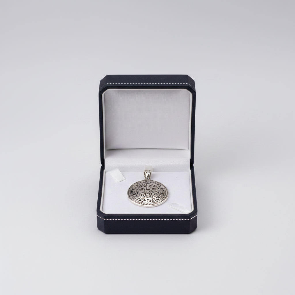 Sterling Silver Round Filigree Pendant