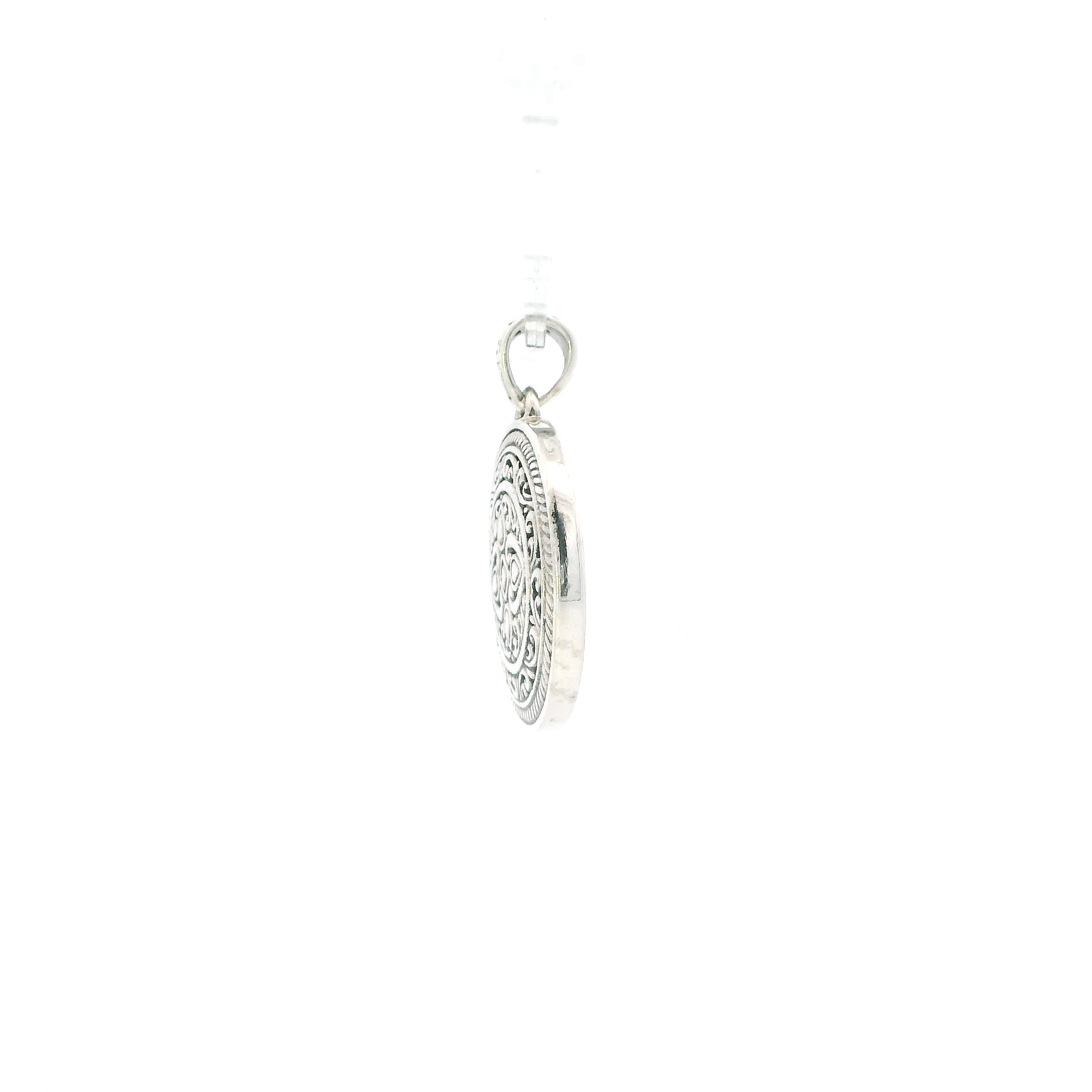 Sterling Silver Round Filigree Pendant
