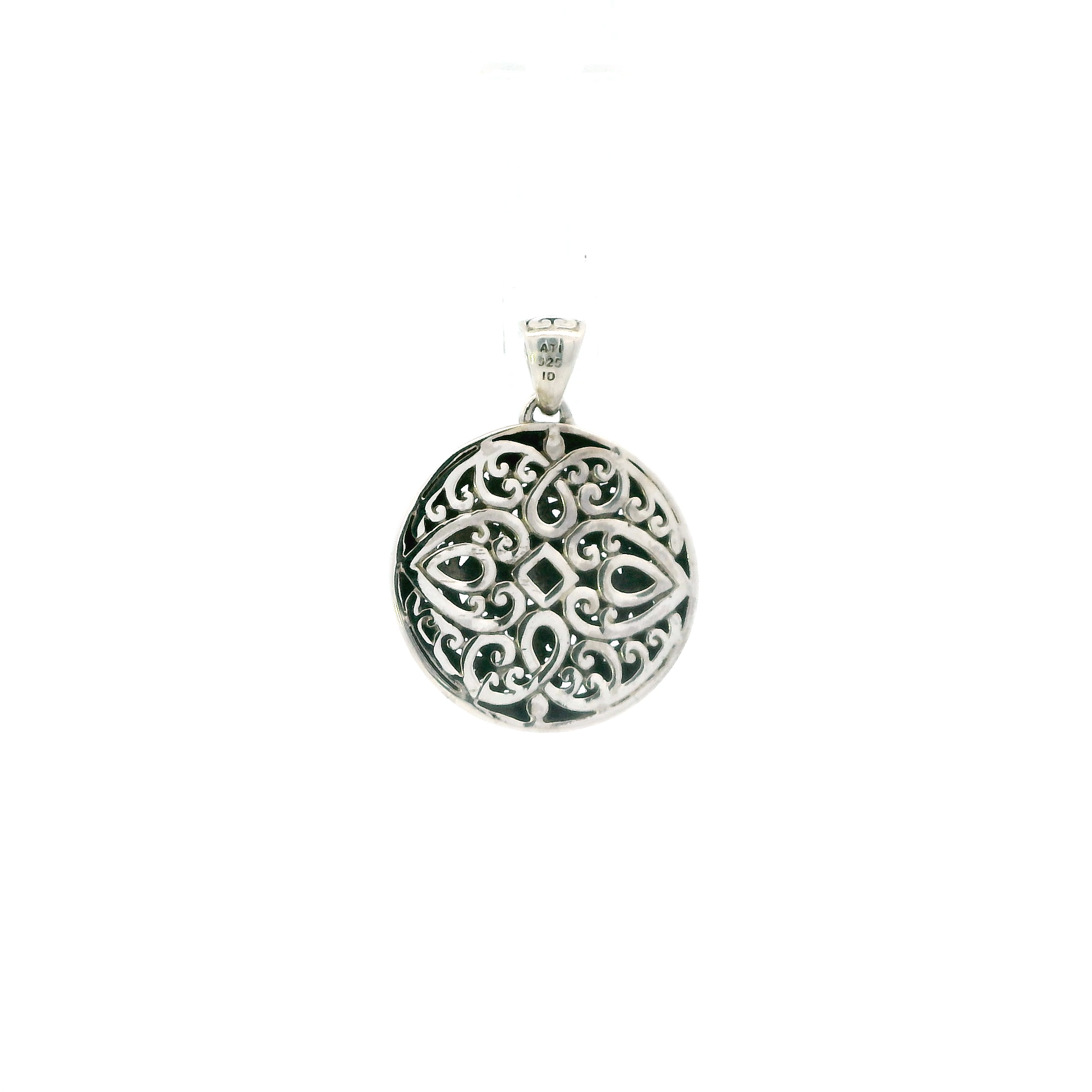 Sterling Silver Round Filigree Pendant