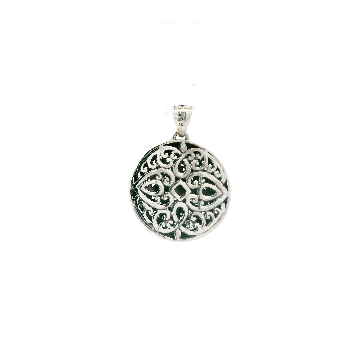 Sterling Silver Round Filigree Pendant