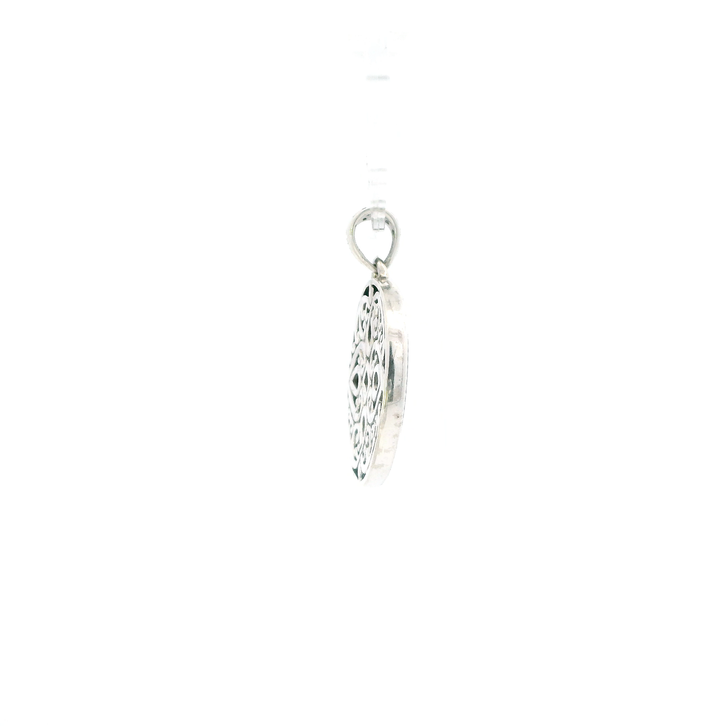 Sterling Silver Round Filigree Pendant