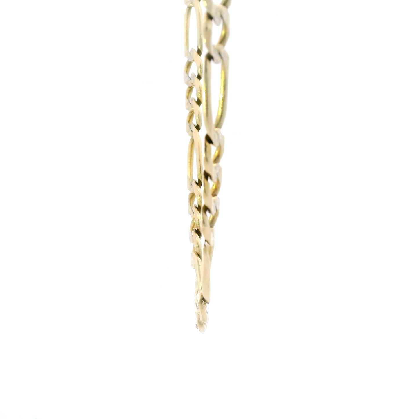 10K Yellow Gold 22" Diamond Cut Figaro Chain