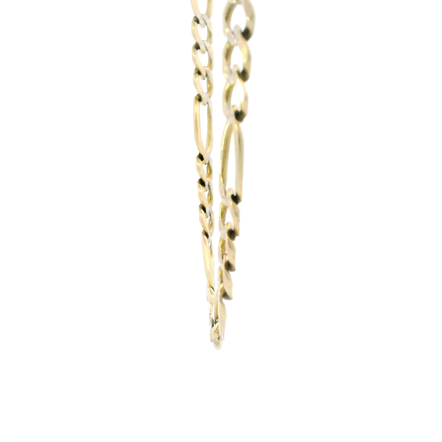 10K Yellow Gold 22" Diamond Cut Figaro Chain