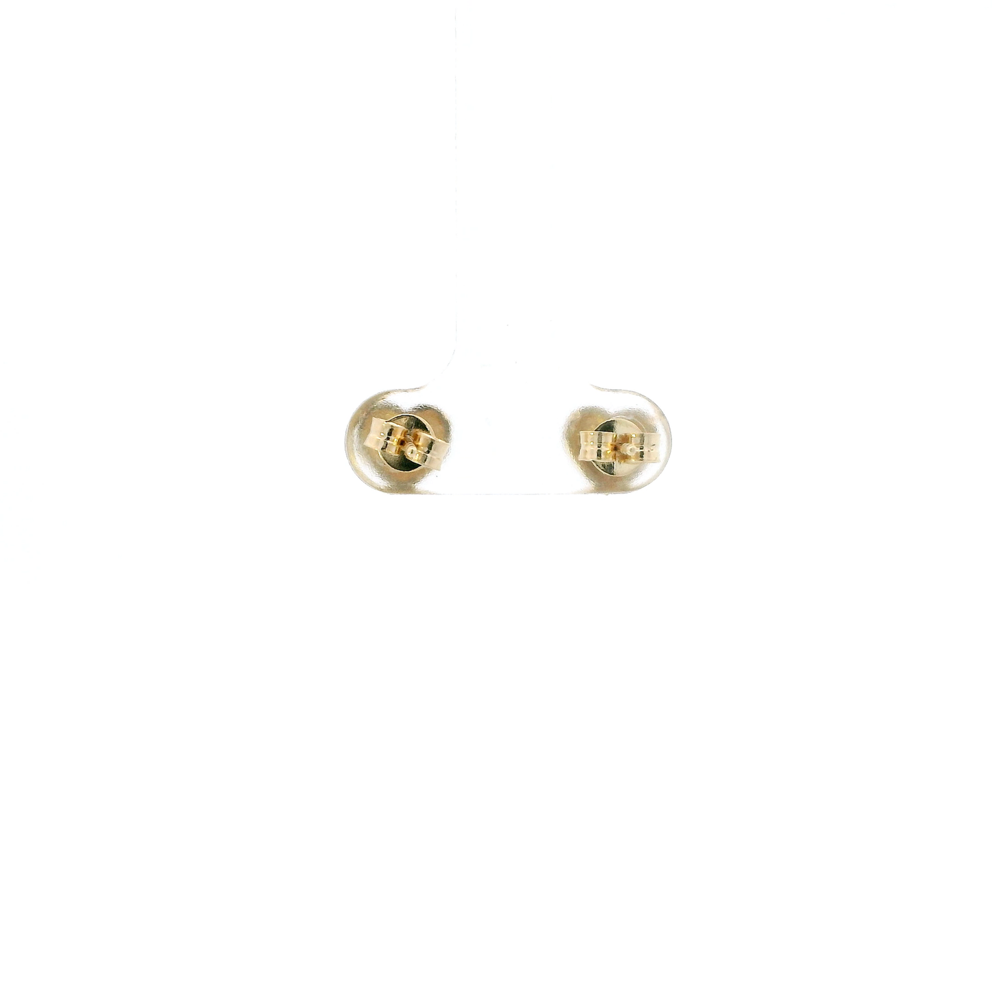 14K Yellow Gold Diamond Cut Heart Stud Earrings