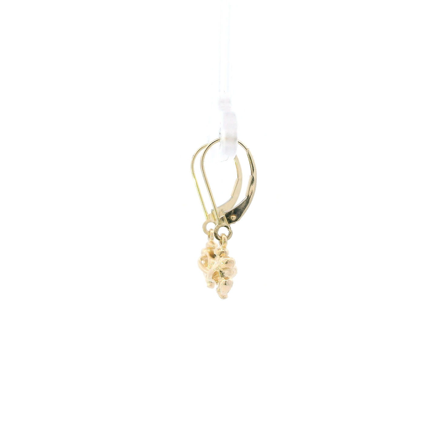 14K Hawaiian Sea Turtle Dangle Leverback Earrings