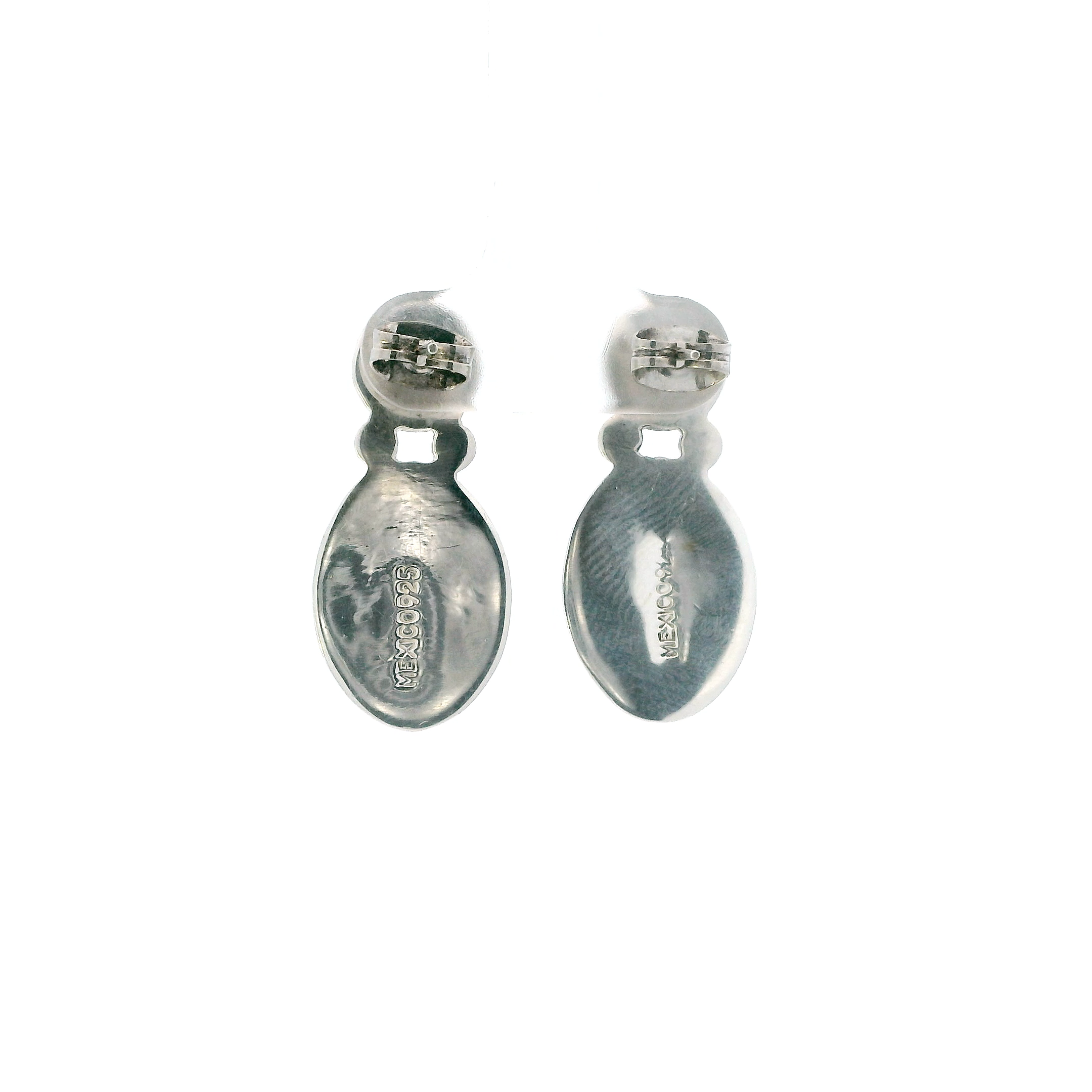 Vintage Sterling Silver Drop Lapis Earrings