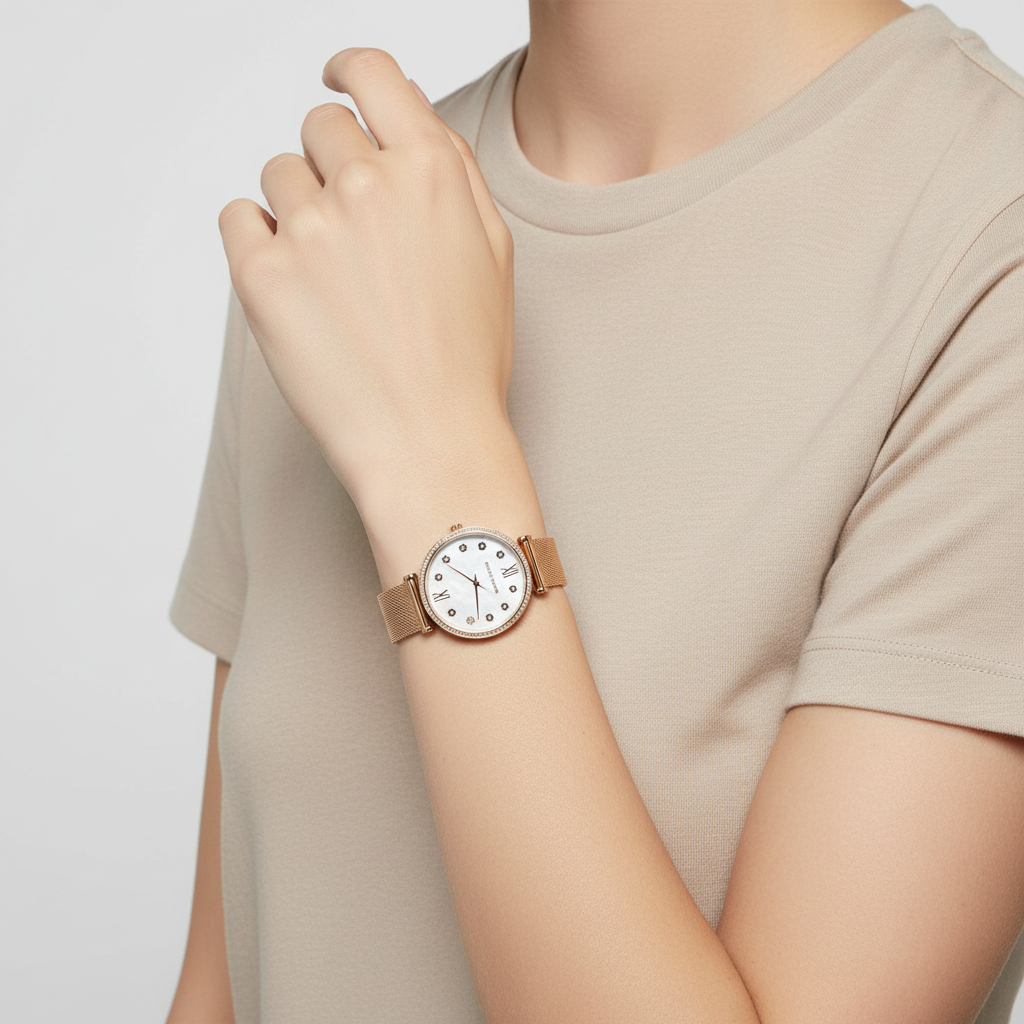 Michael Kors Womens Rose Gold Tone Steel Womens Wristwatch - MK4531
