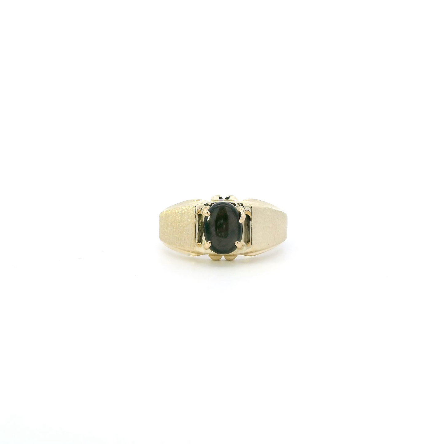 14K Yellow Gold Tiger Eye Womens Ring
