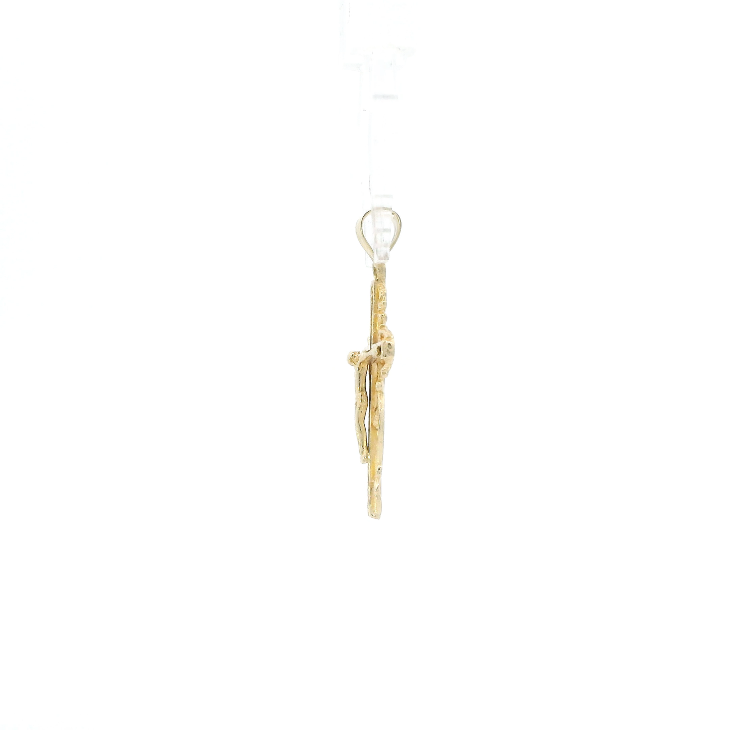 14K Yellow Gold Filigree Crucifix Pendant