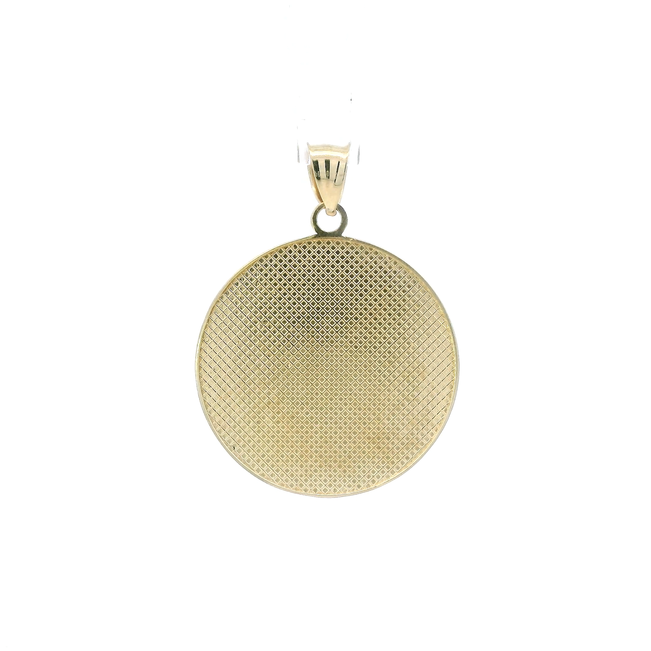 14K Yellow Gold Aztec Calendar Pendant