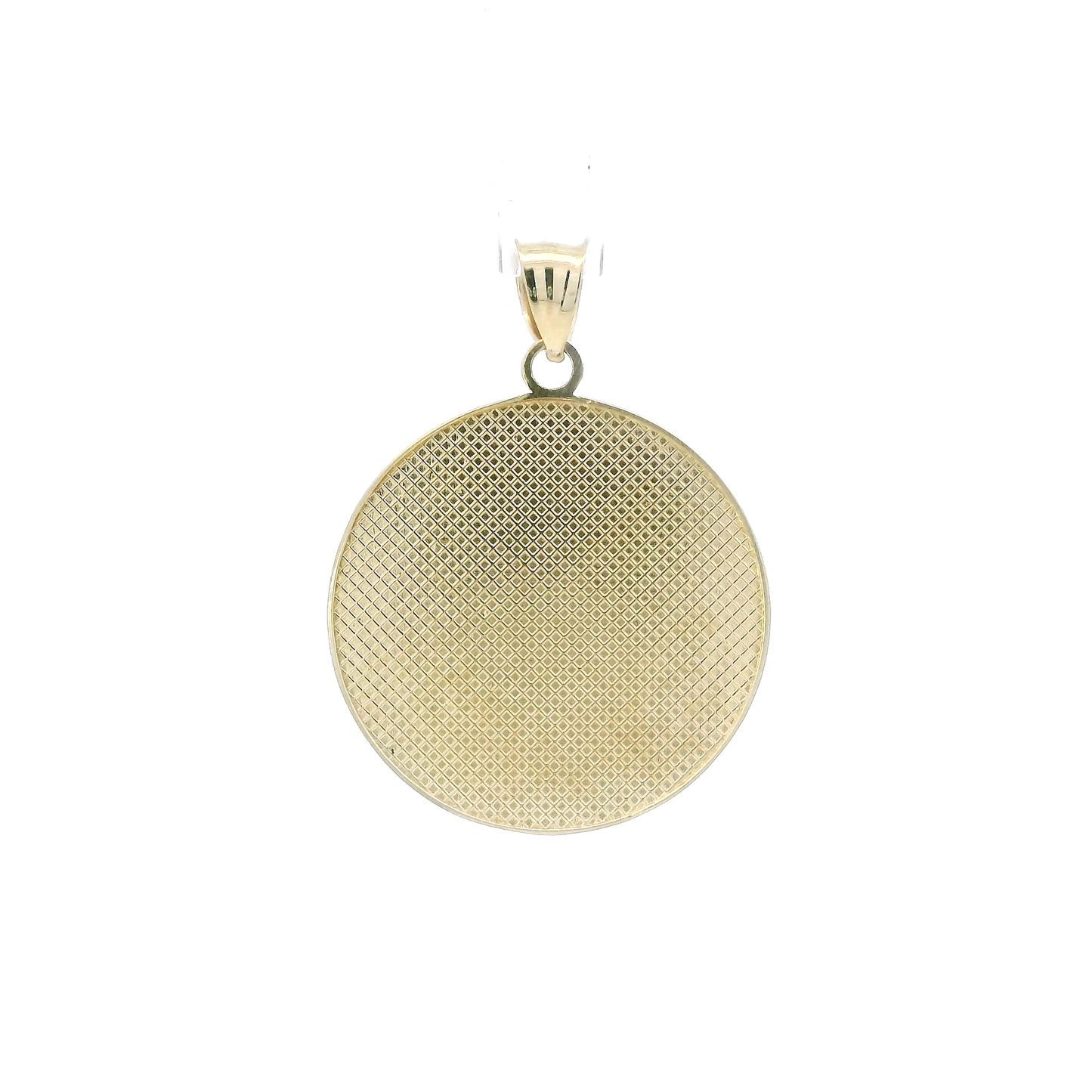 14K Yellow Gold Aztec Calendar Pendant