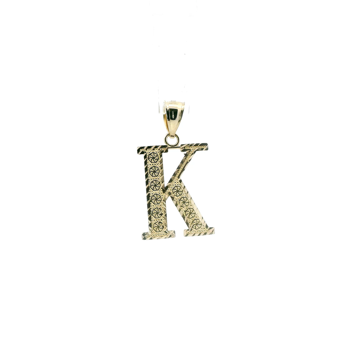10K Yellow Gold Letter "K" Pendant