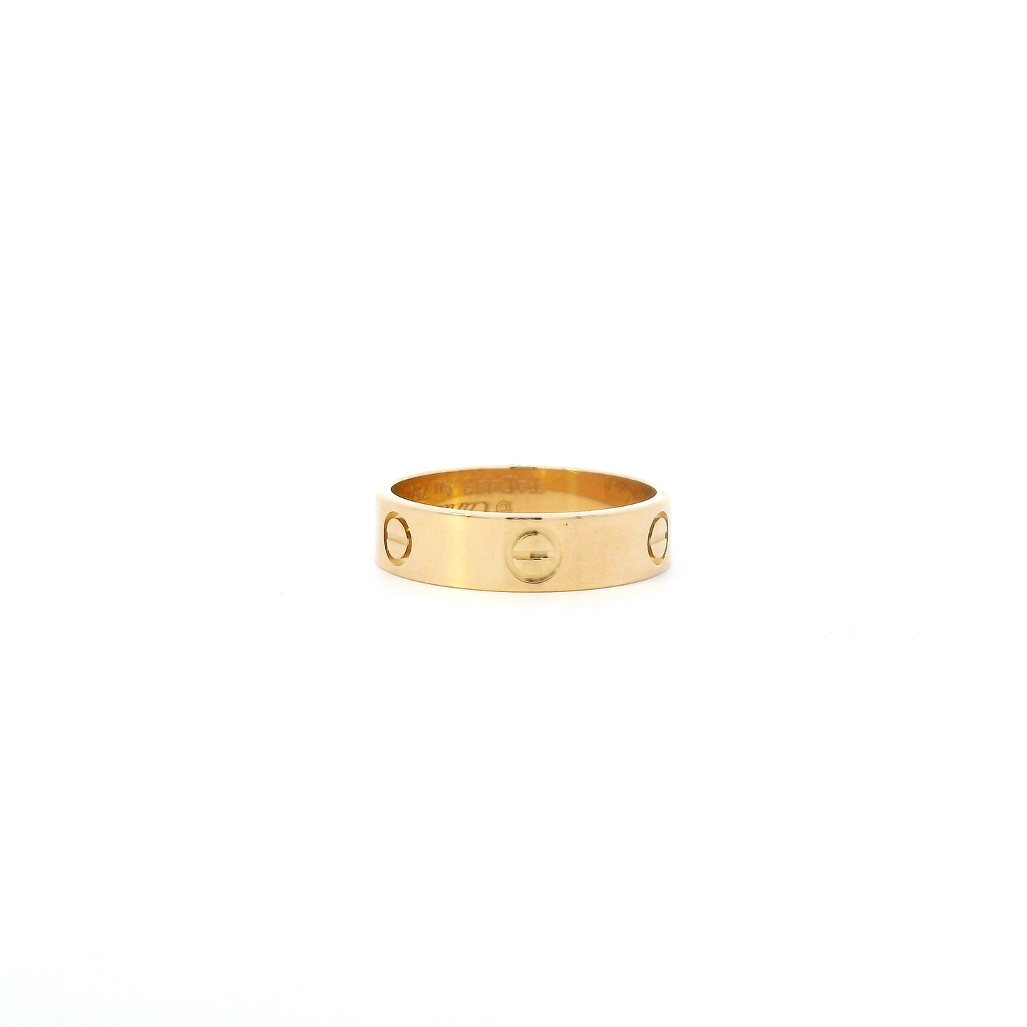18K Yellow Gold Cartier Love Ring With Certificate Paperwork