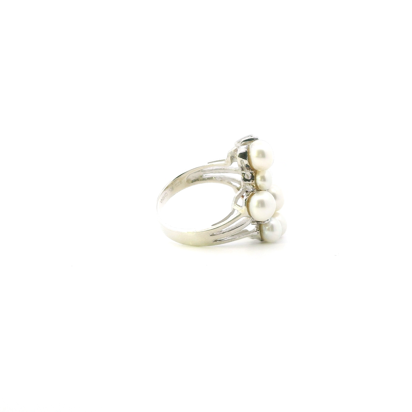 Ross Simon Silver Fresh Water Pearls & Gemstones Womens Ring
