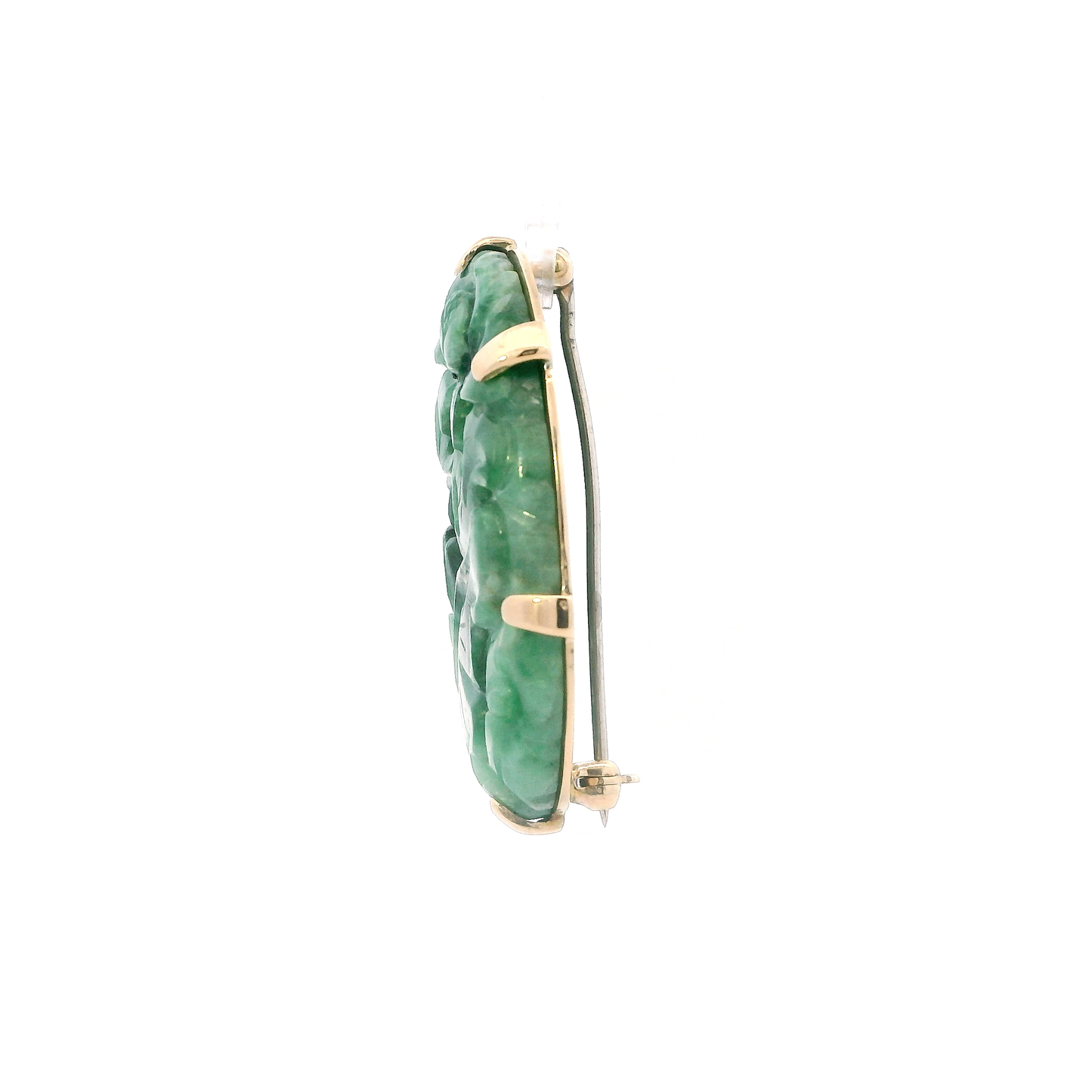14K Yellow Gold Jade Pin/Pendant