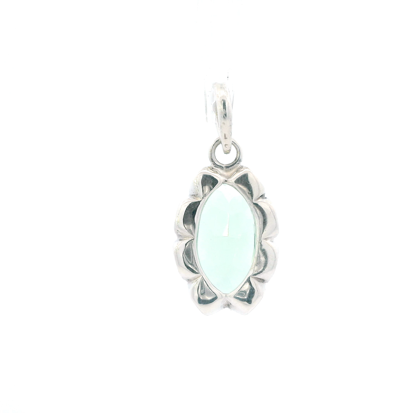 Sterling Silver Synthetic Russian Emerald Pendant