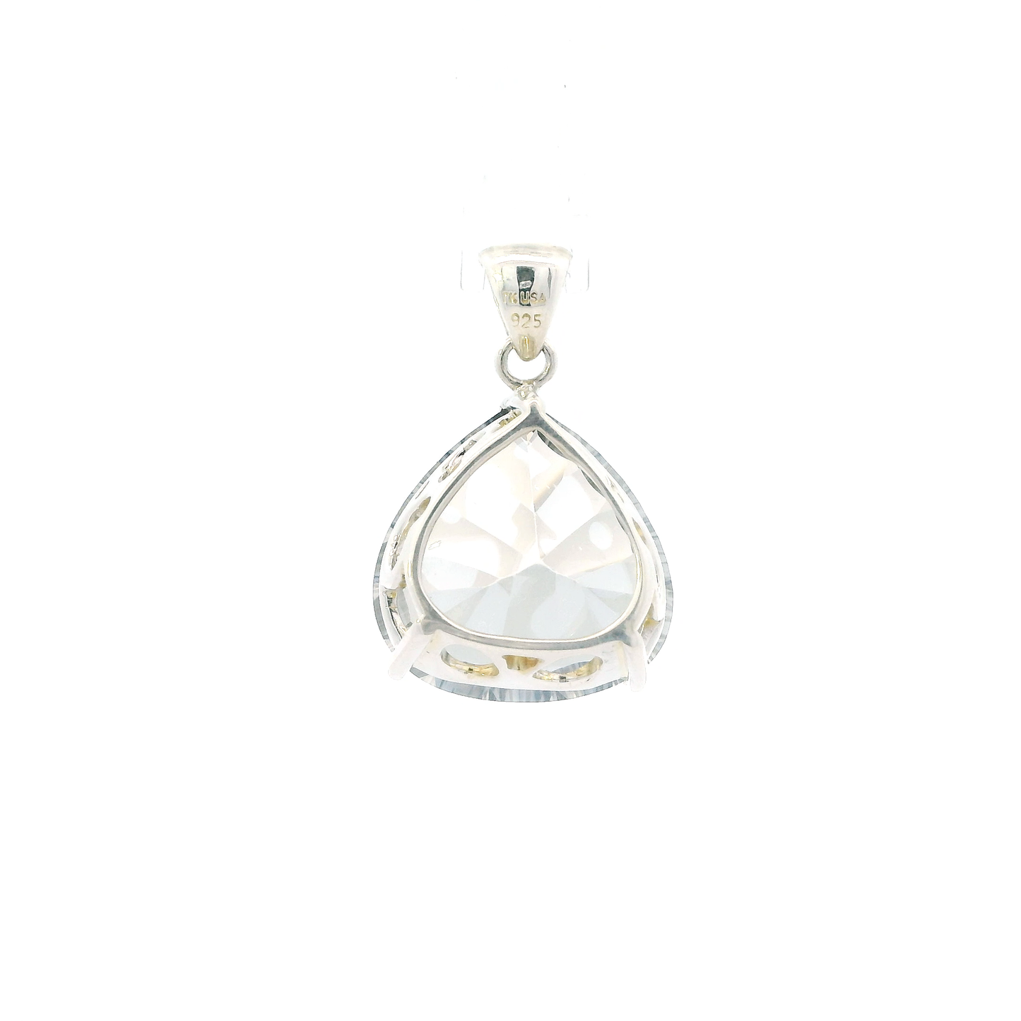 Sterling Silver Vintage "Tur-K" Blue Topaz Pendant
