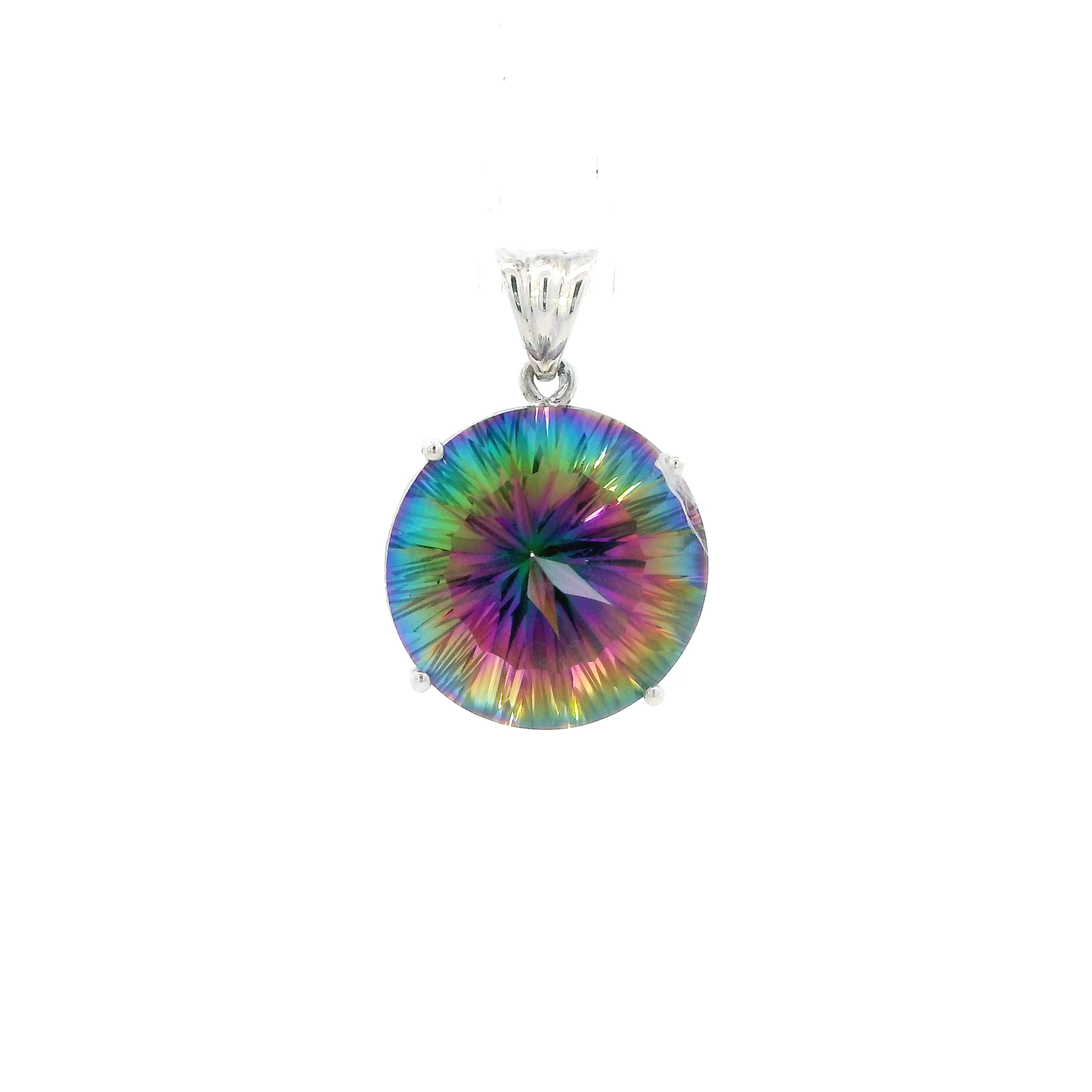Sterling Silver Vintage Tru-K Mystic Topaz