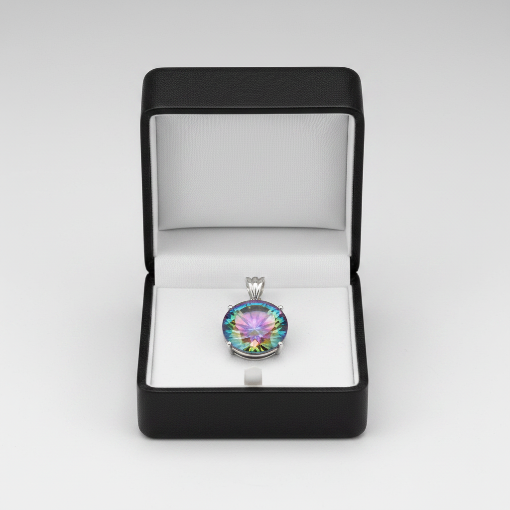 Sterling Silver Vintage Tru-K Mystic Topaz