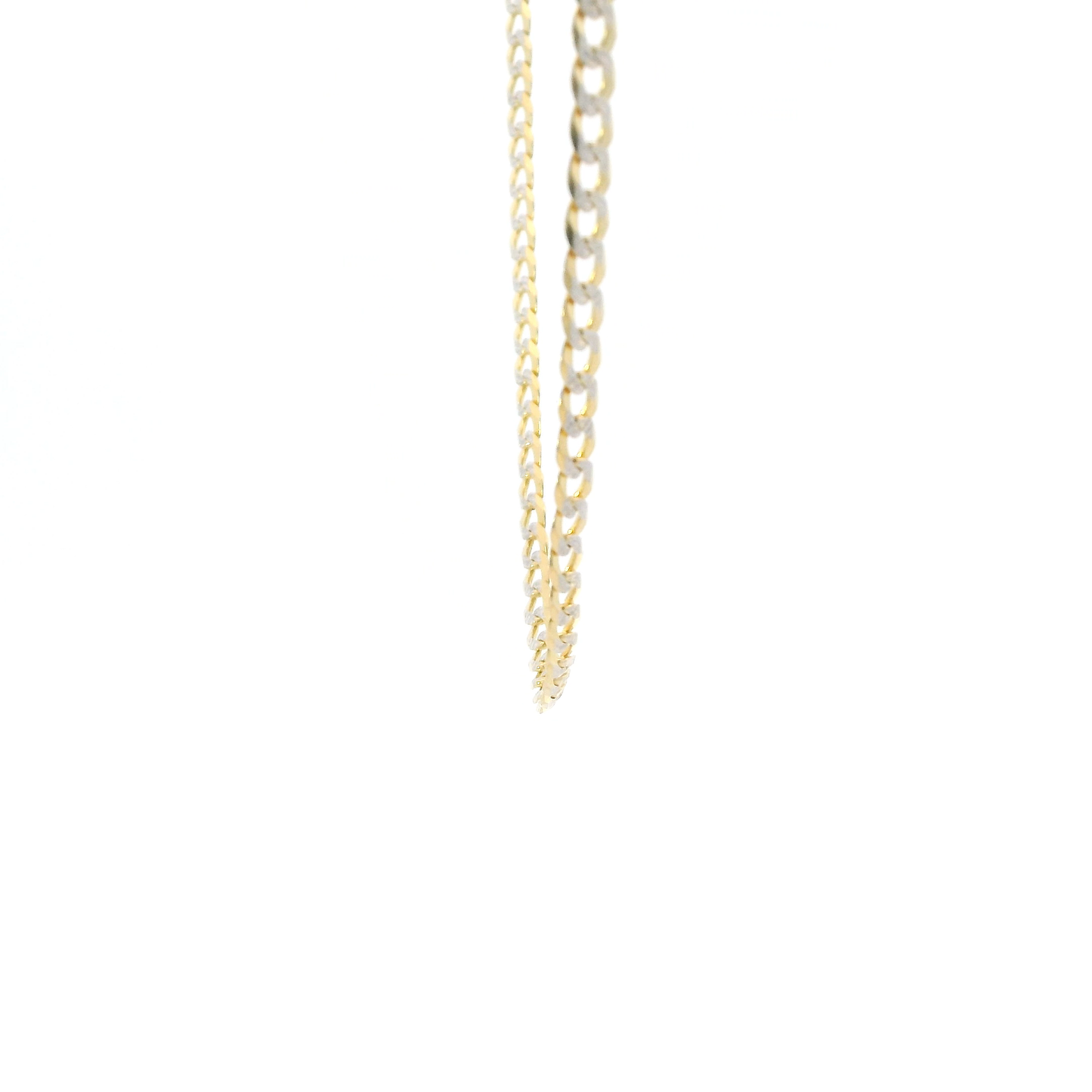 14K Yellow Gold 24" Diamond Cut Curb Chain