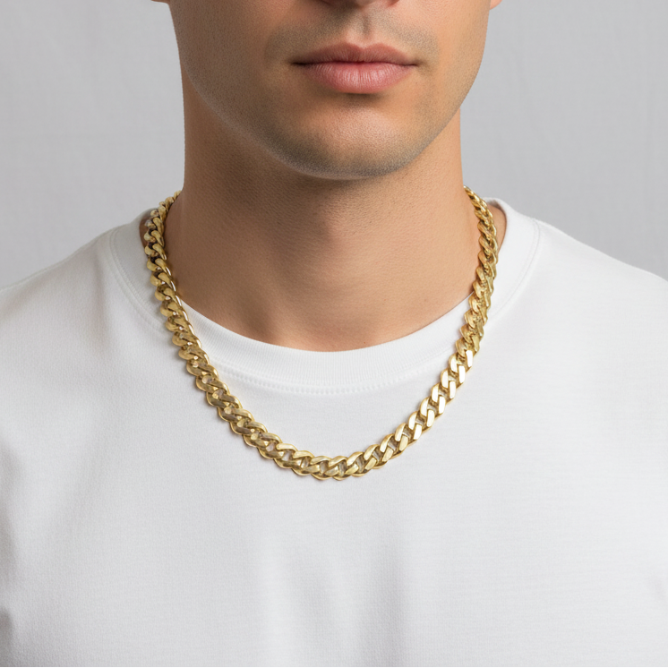 10K Yellow Gold 20" Monaco Curb Chain