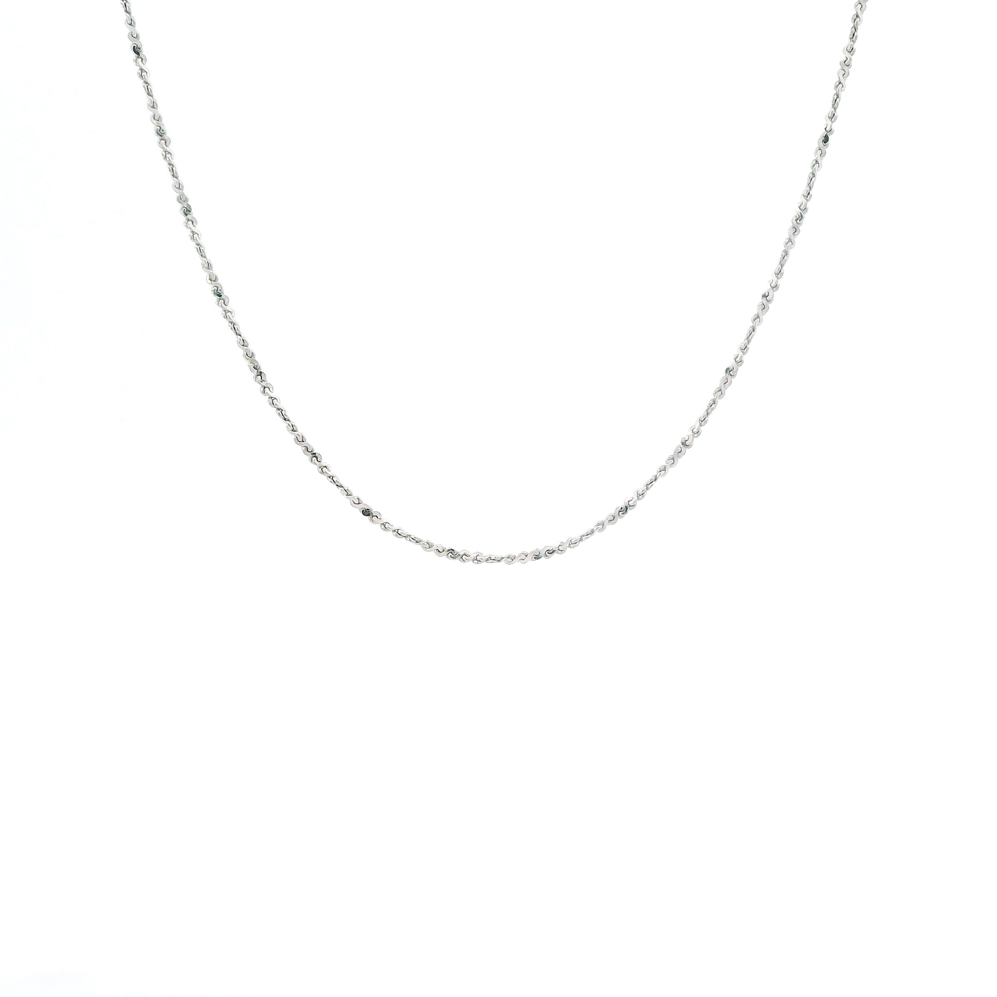 14K White Gold 24" Singapore Chain