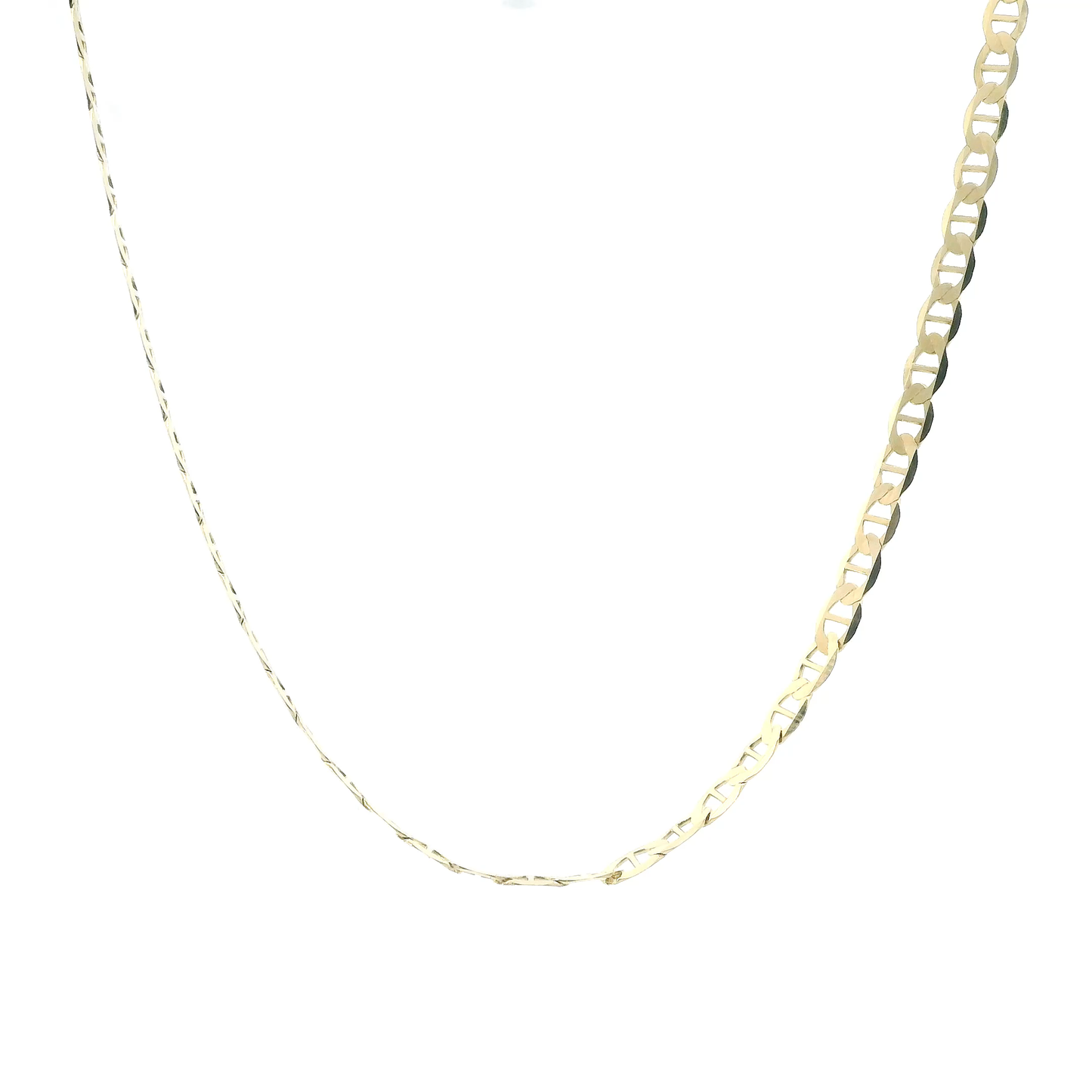 14K Yellow Gold 18" Mariner Link Chain