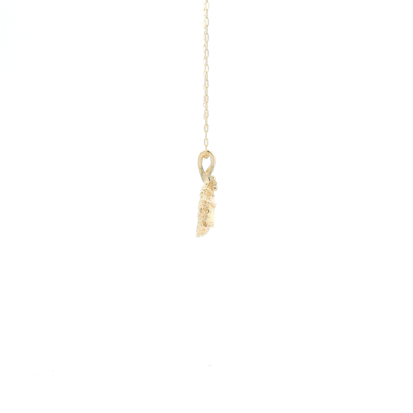 14K Yellow Gold 18" Oval Link Chain & Pear Shape Opal Pendant