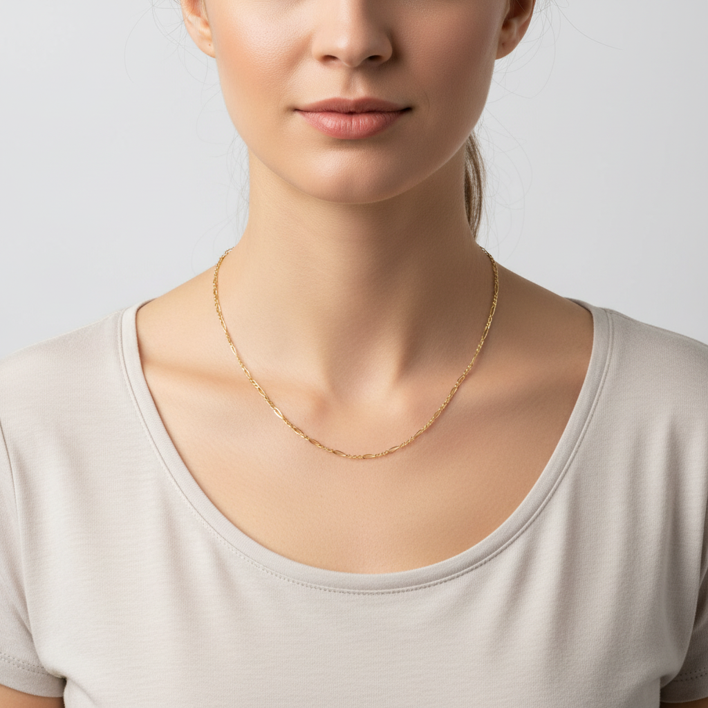 14K Yellow Gold 20" Figaro Chain