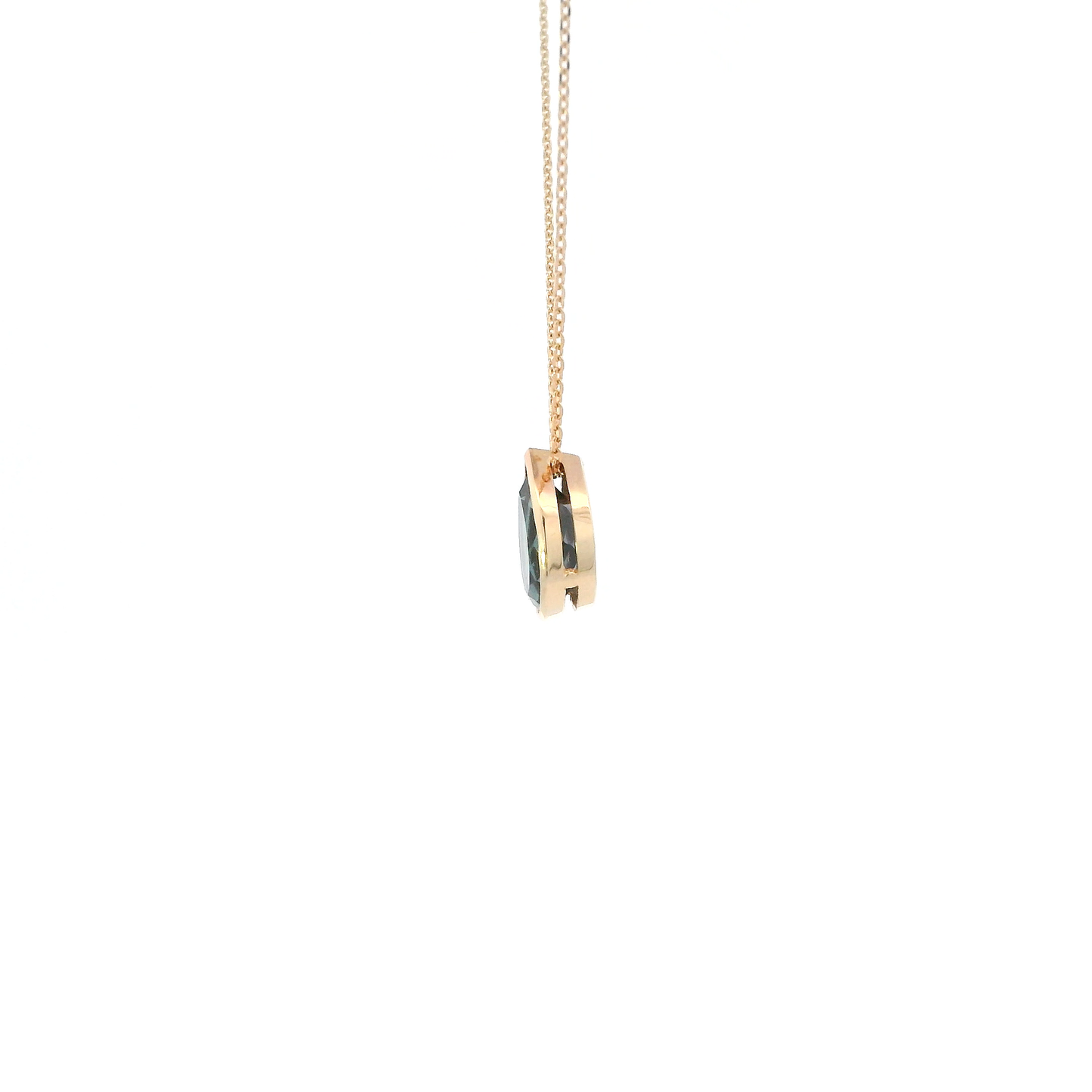 14K Rose Gold 18" Cable Chain & Alexandrite Pendant
