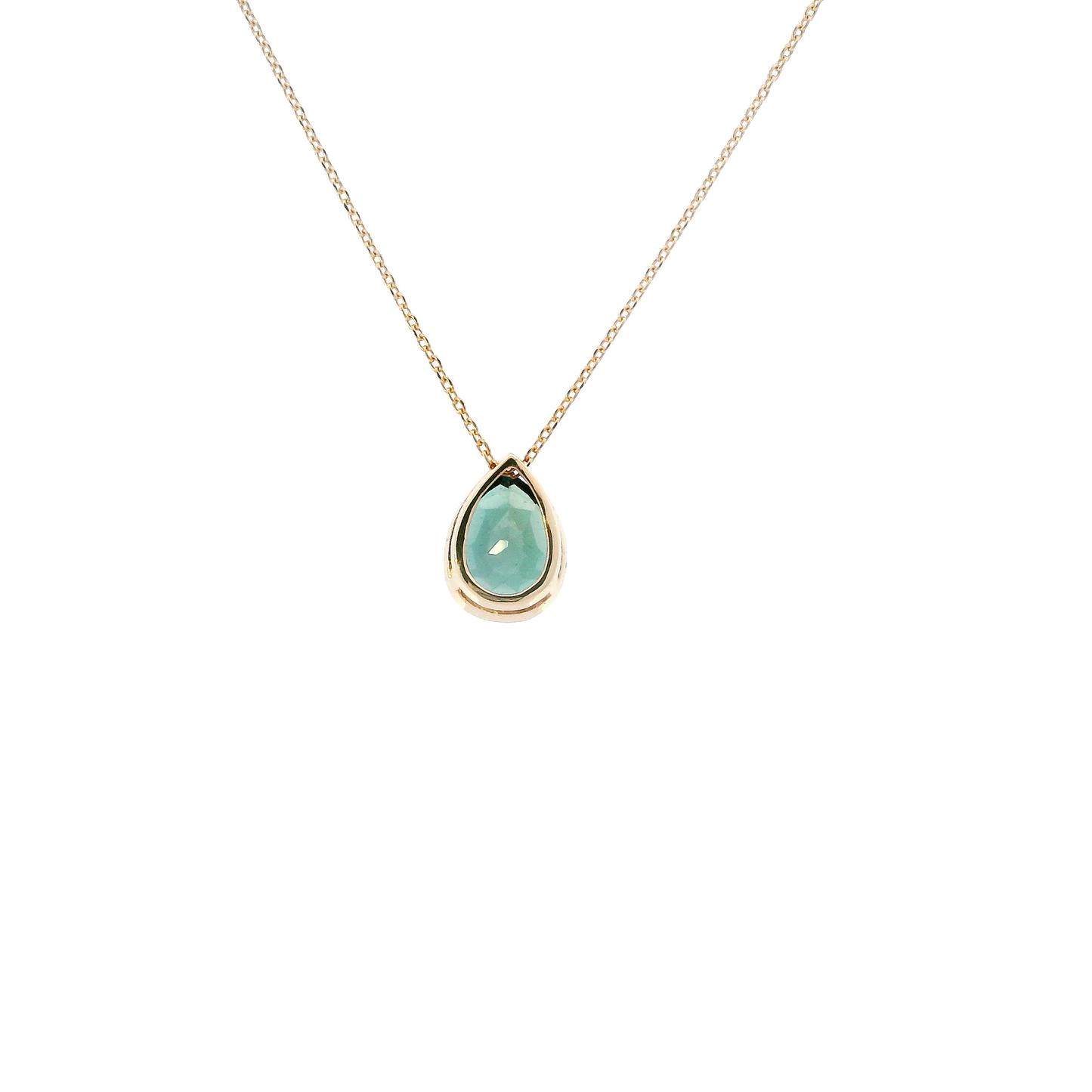 14K Rose Gold 18" Cable Chain & Alexandrite Pendant