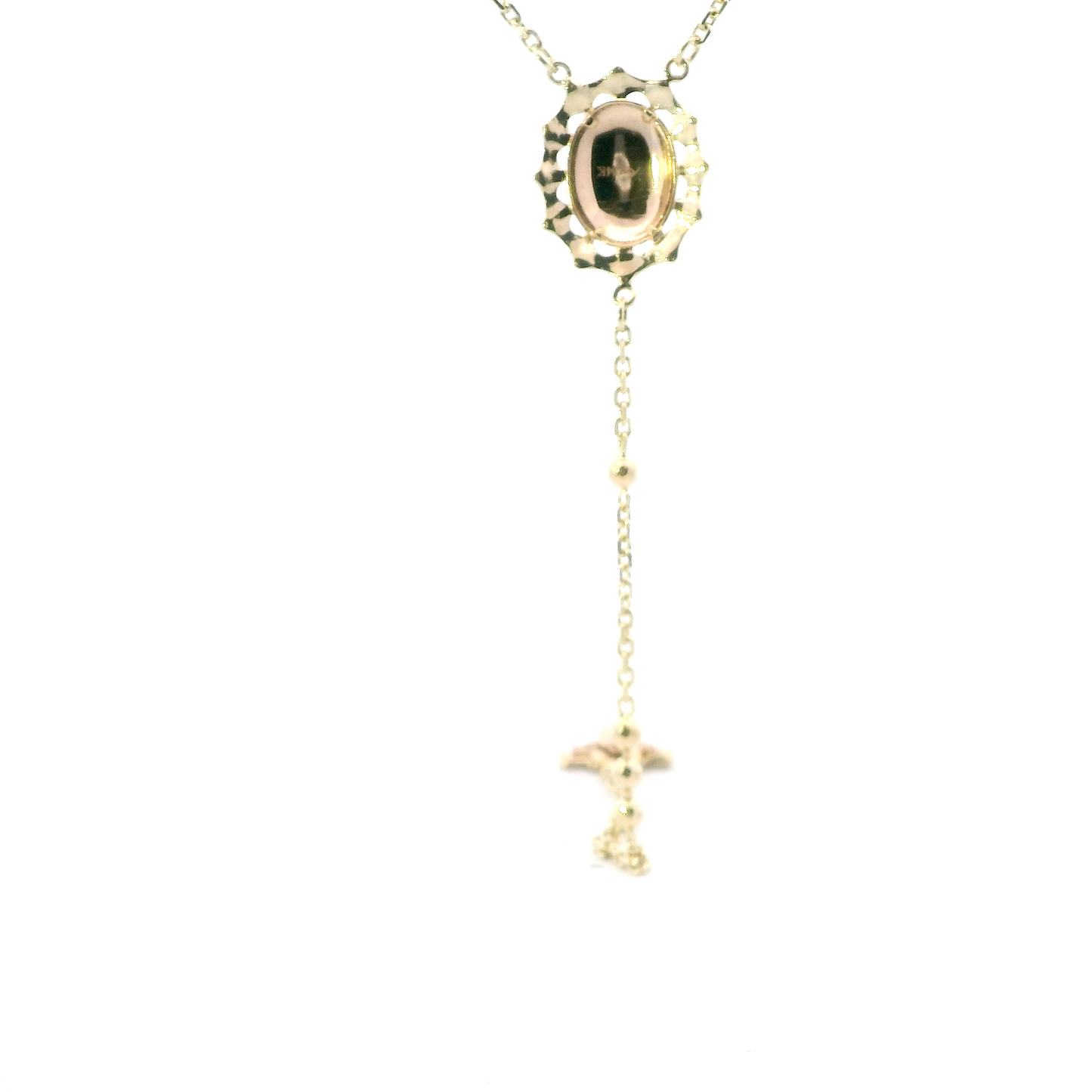 14K Yellow & Rose Gold 25.5" Beaded Rosary