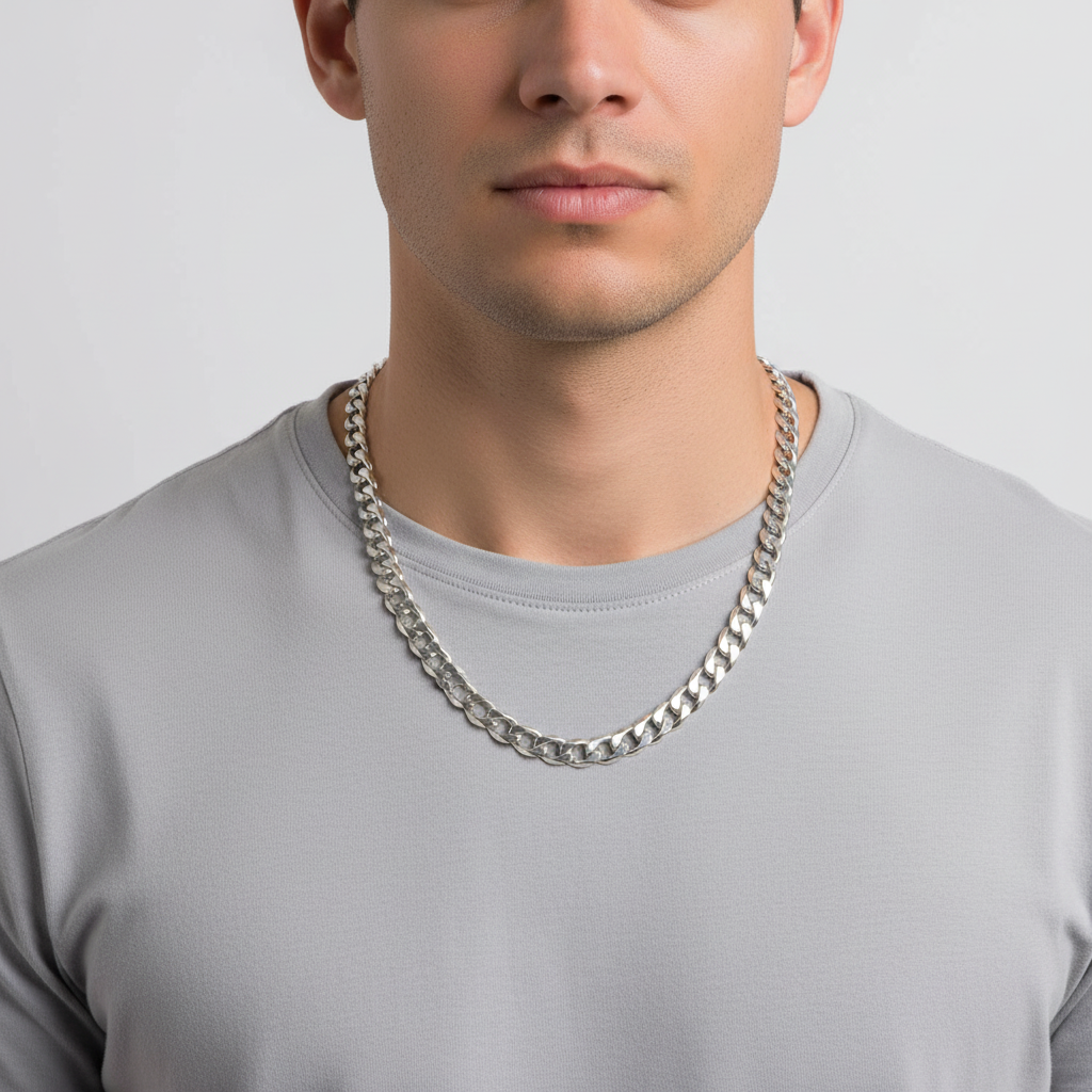 Sterling Silver 25" Cuban Link Chain