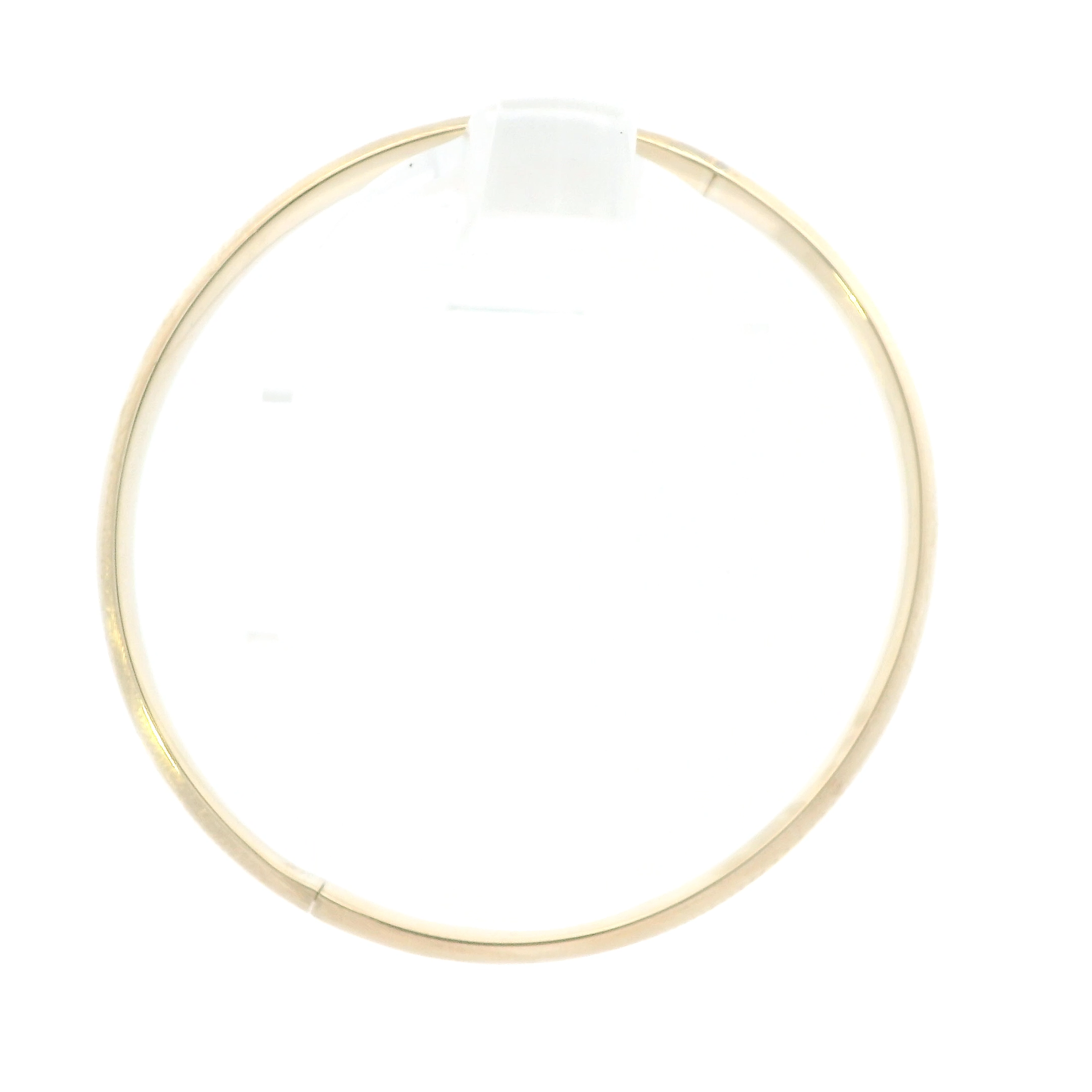 14K Yellow Gold Diamond Cut Design Bangle Bracelet