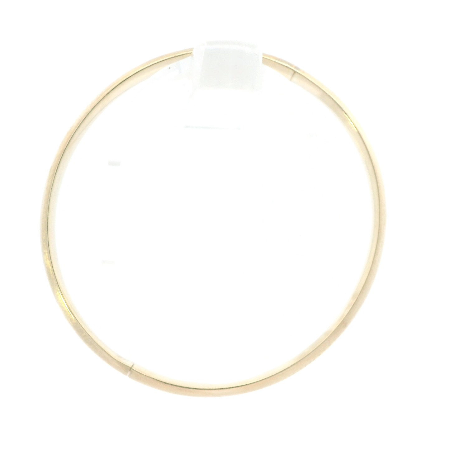 14K Yellow Gold Diamond Cut Design Bangle Bracelet