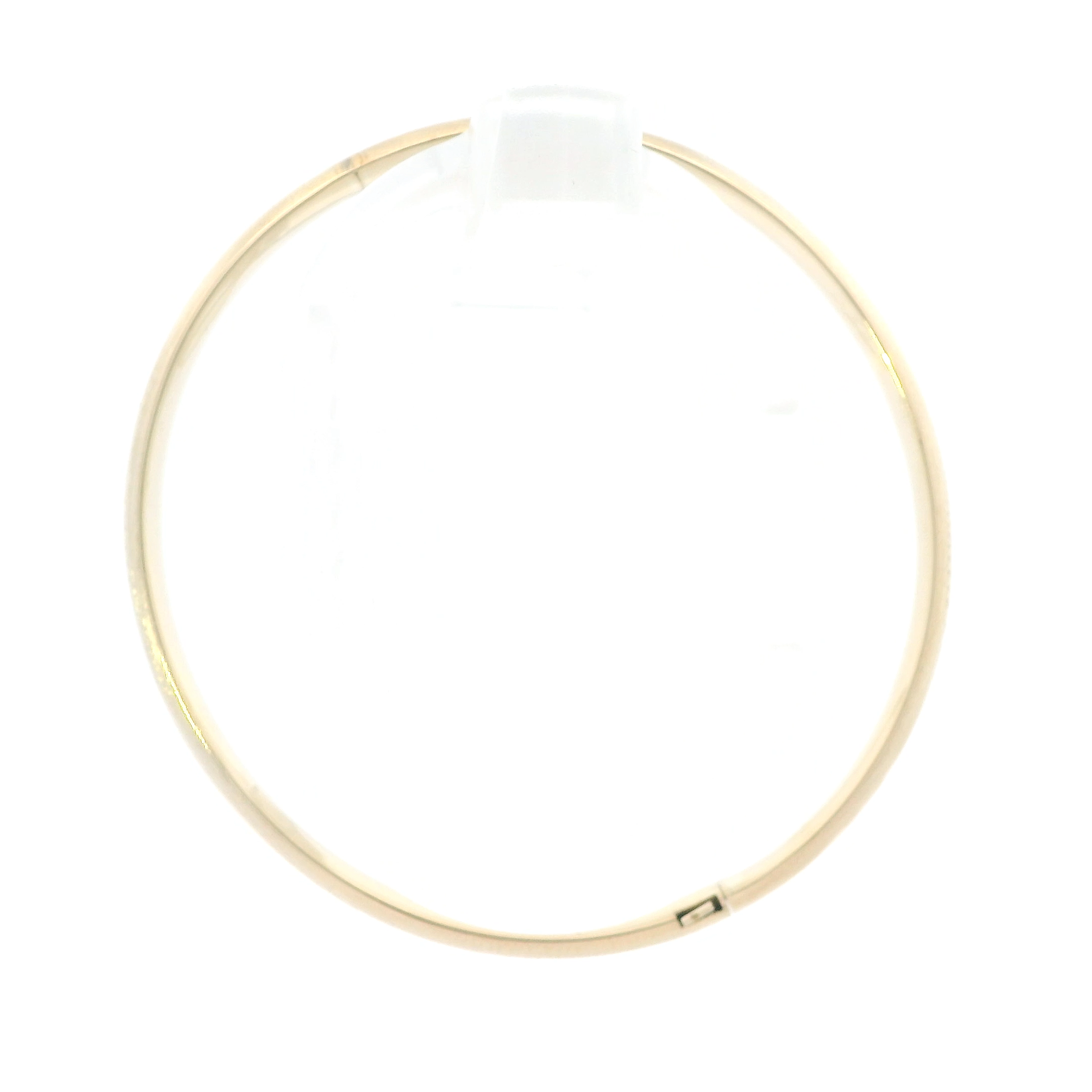 14K Yellow Gold Diamond Cut Design Bangle Bracelet