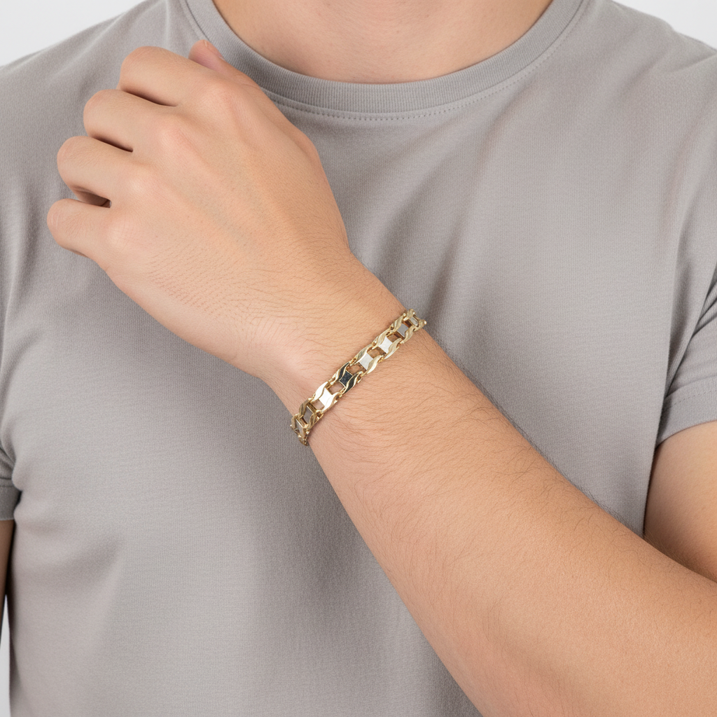 14K Yellow & White Gold 8.5