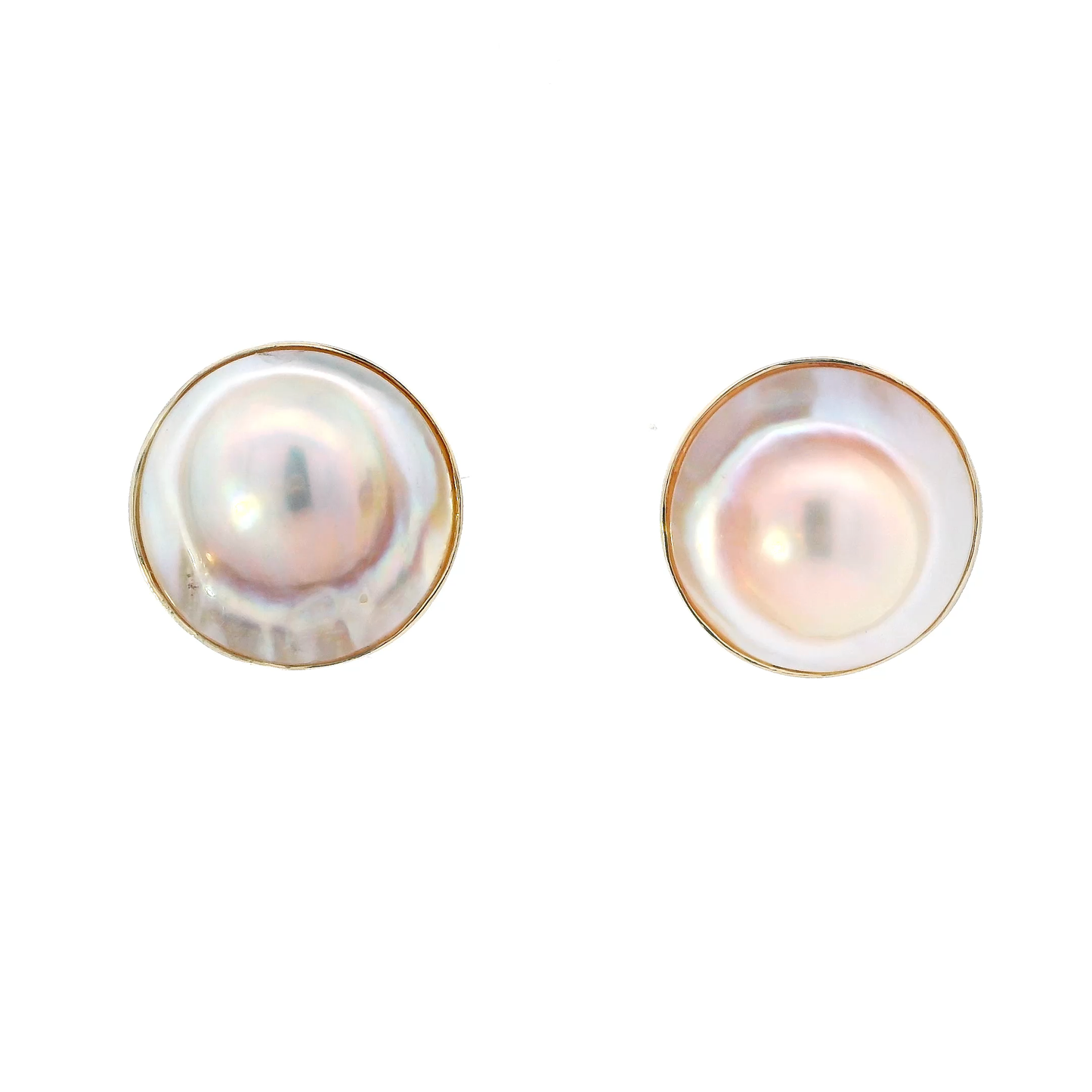 14K Yellow Gold Made Pearl Lever back Ear