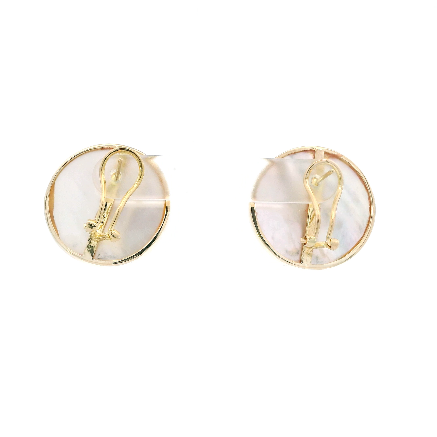 14K Yellow Gold Made Pearl Lever back Ear