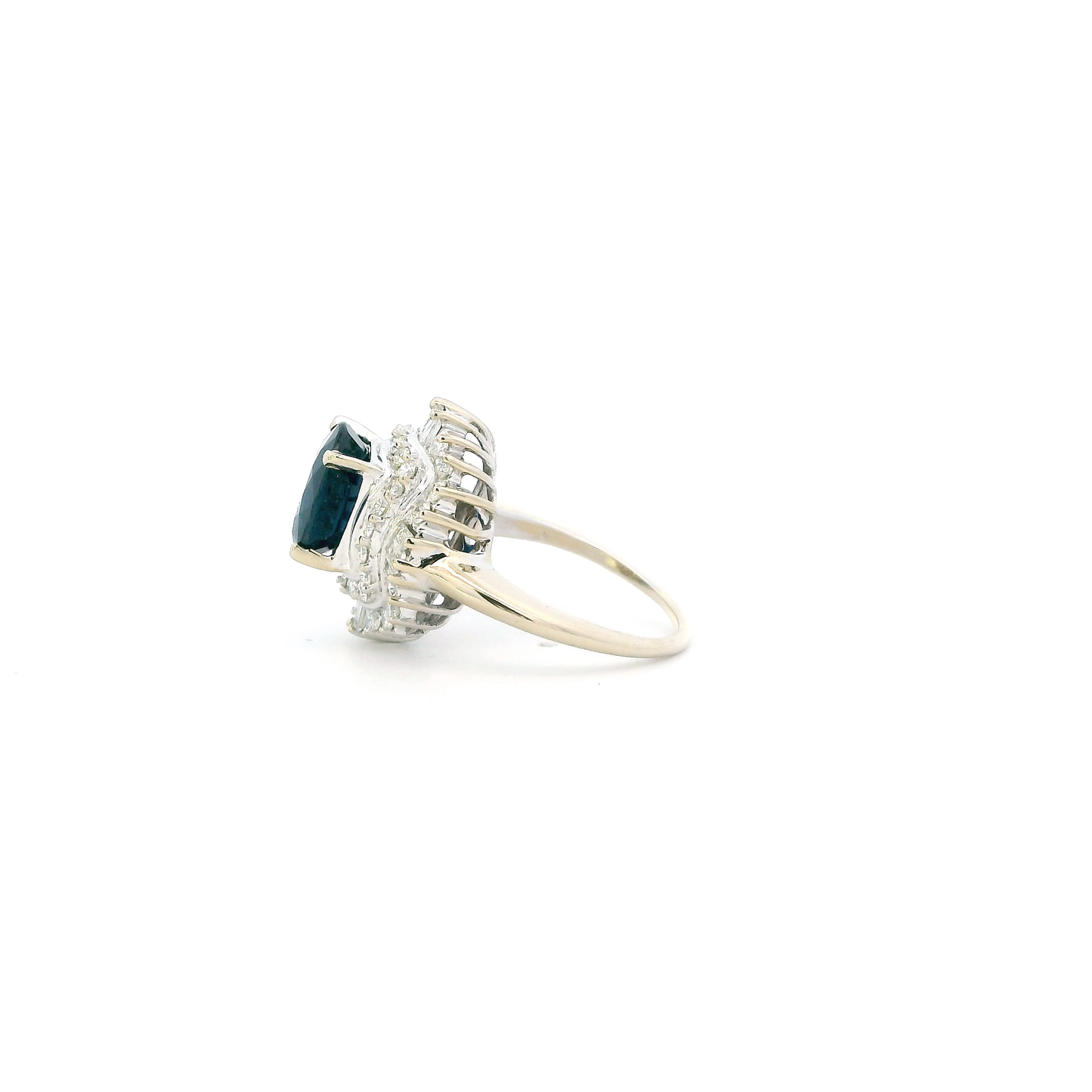 18K White Gold Sapphire & Diamond Womens Ring - 0.58ct