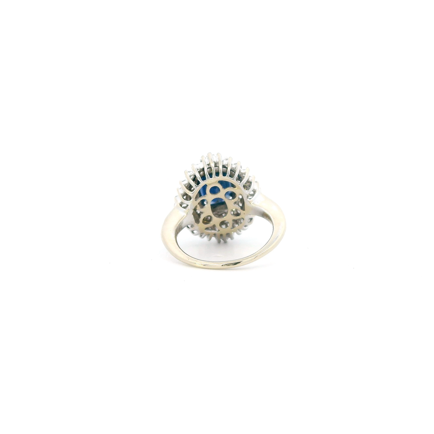 18K White Gold Sapphire & Diamond Womens Ring - 0.58ct