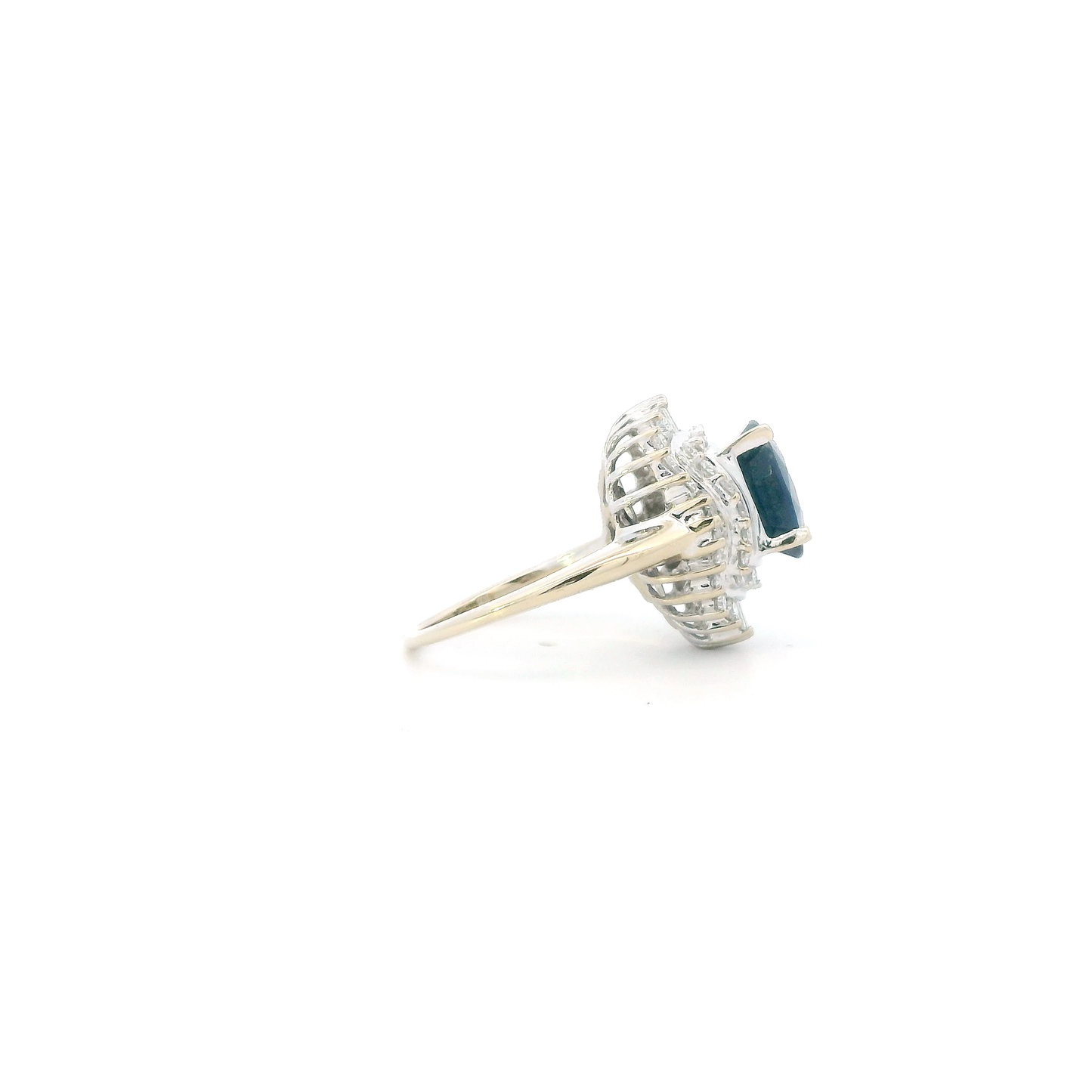 18K White Gold Sapphire & Diamond Womens Ring - 0.58ct