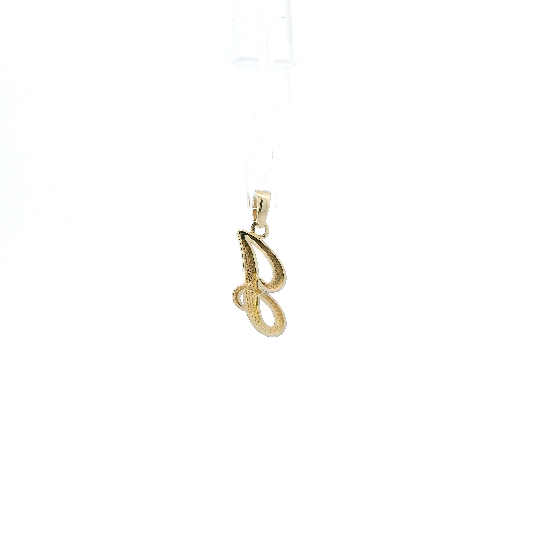 14K Yellow Gold Cursive Letter 