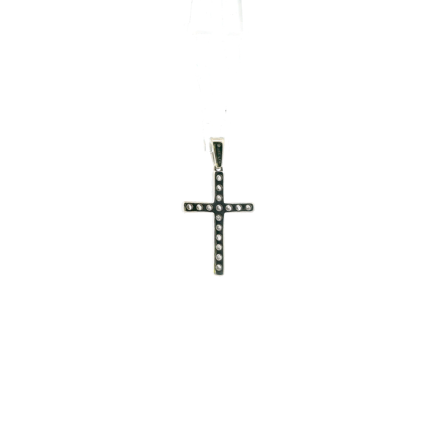 14K Yellow Gold Lab Grown Diamond Cross Pendant - 0.20ct