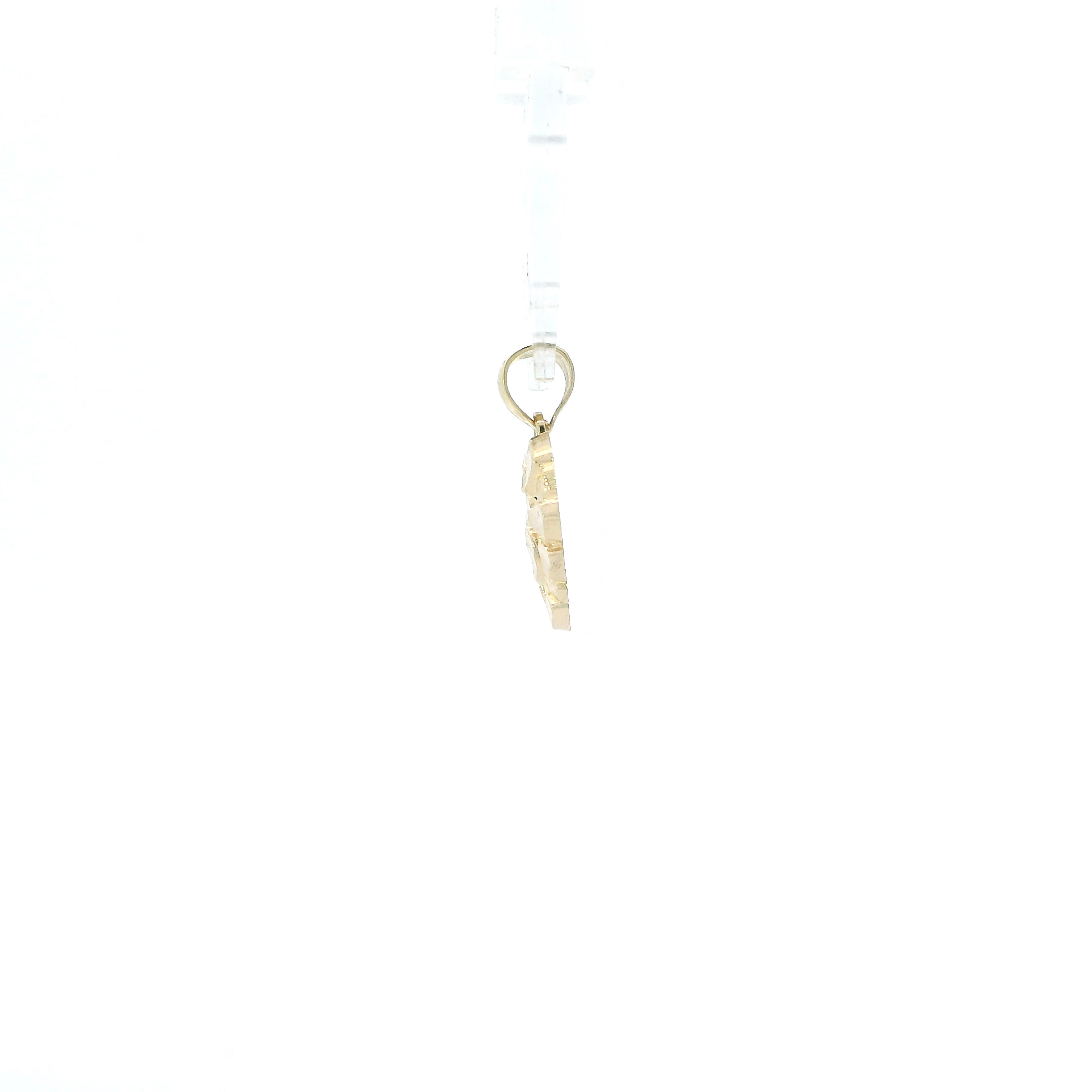 10K Yellow Gold Nugget Heart Pendant