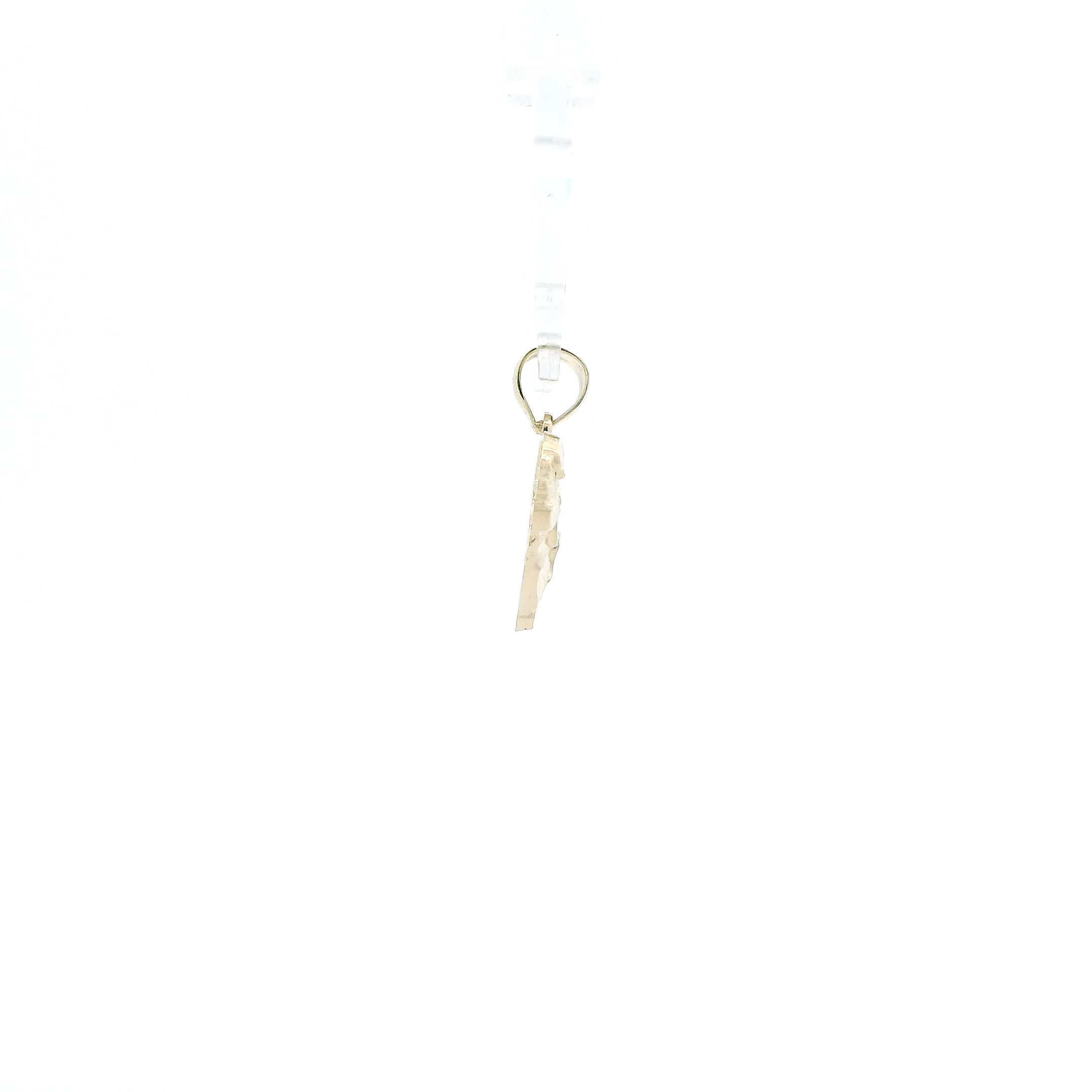 10K Yellow Gold Nugget Heart Pendant