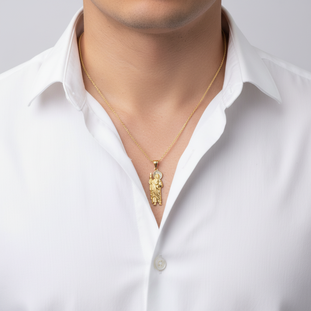14K Religious Standing Figure Pendant