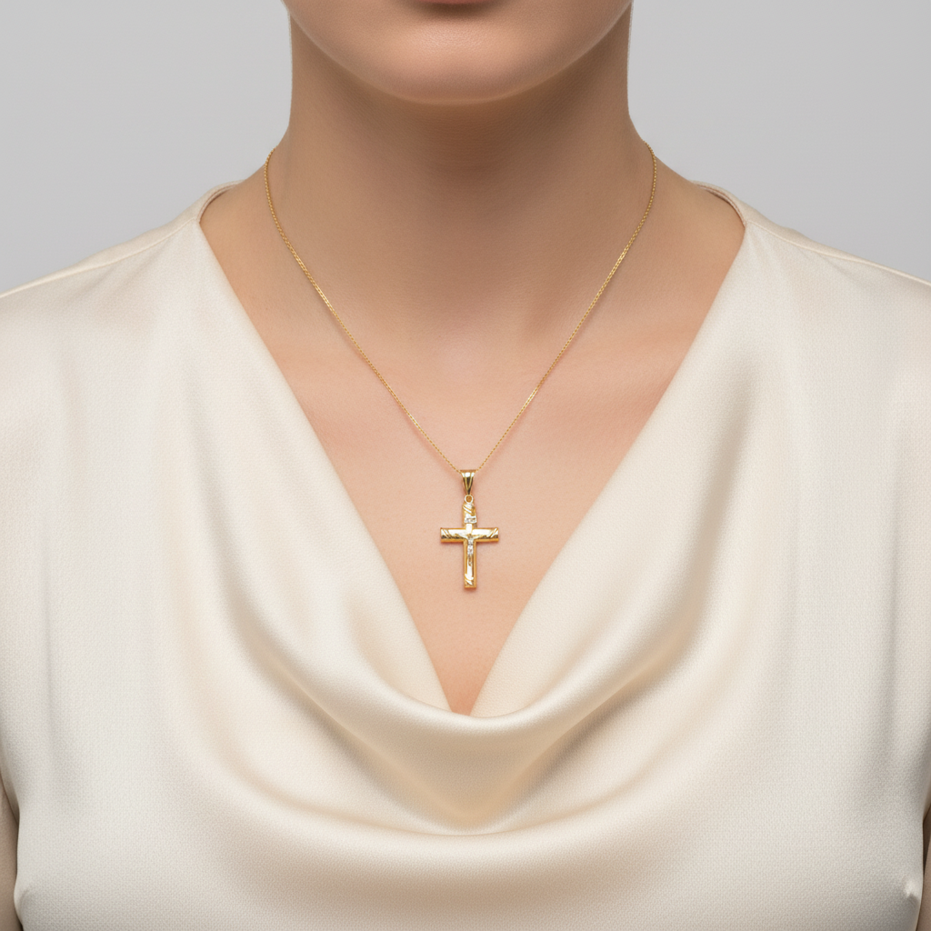 14K Yellow Gold Crucifix