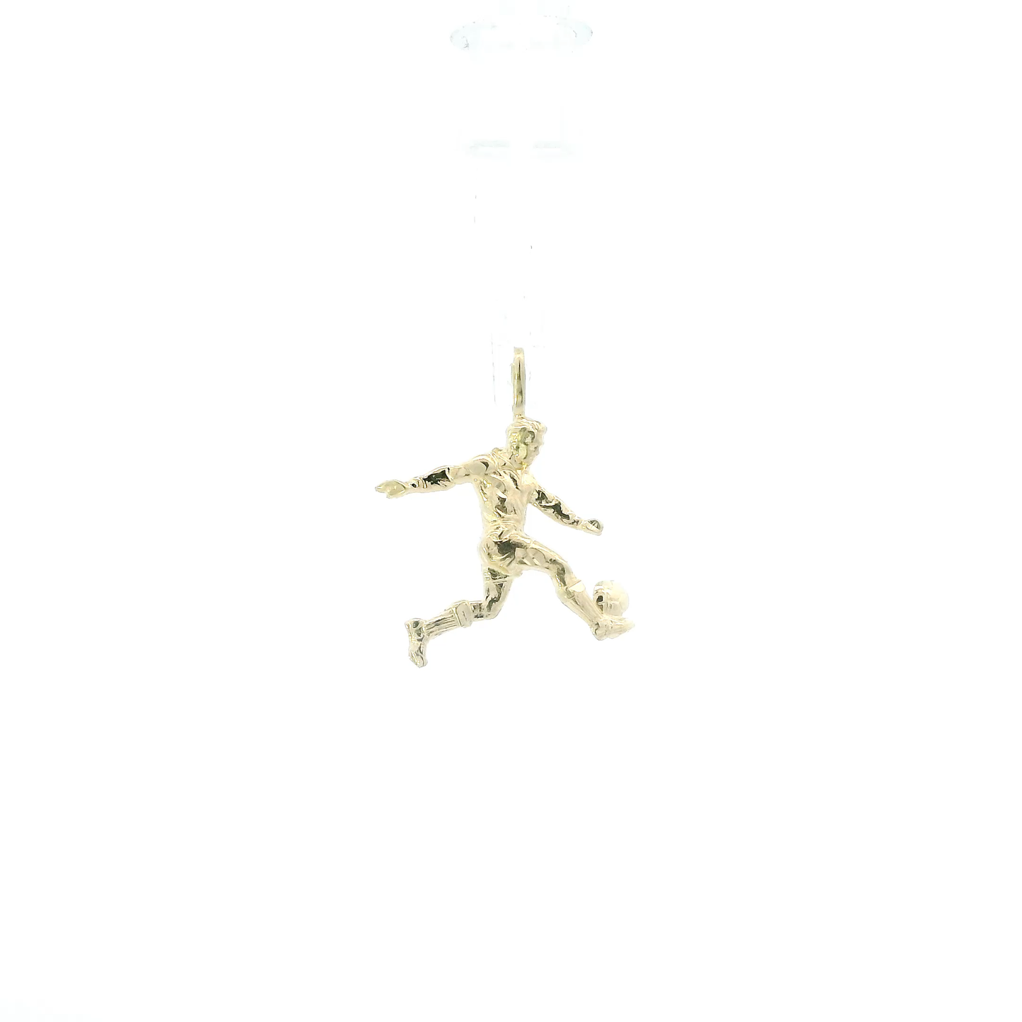14K Yellow Gold Soccer Player Pendant