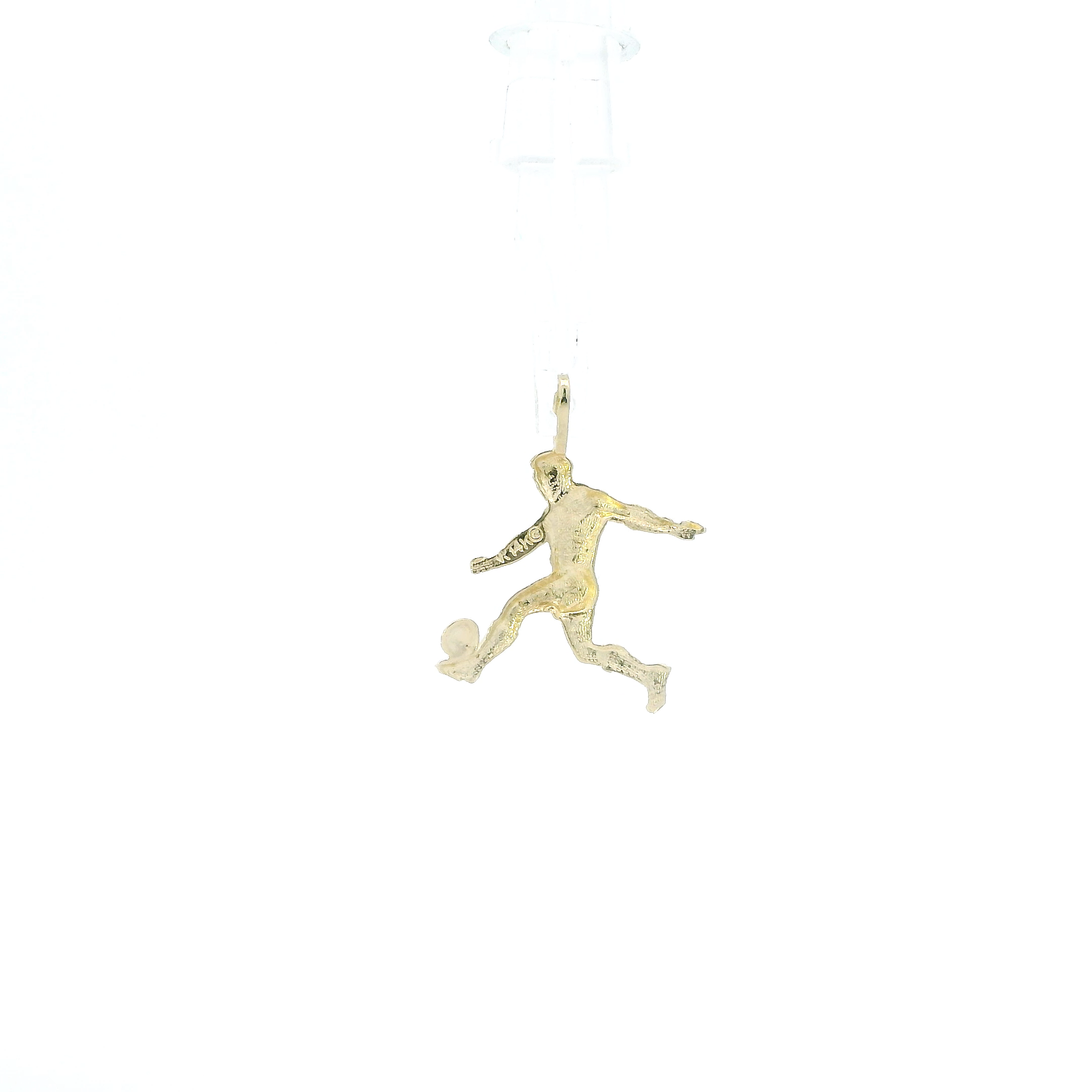 14K Yellow Gold Soccer Player Pendant
